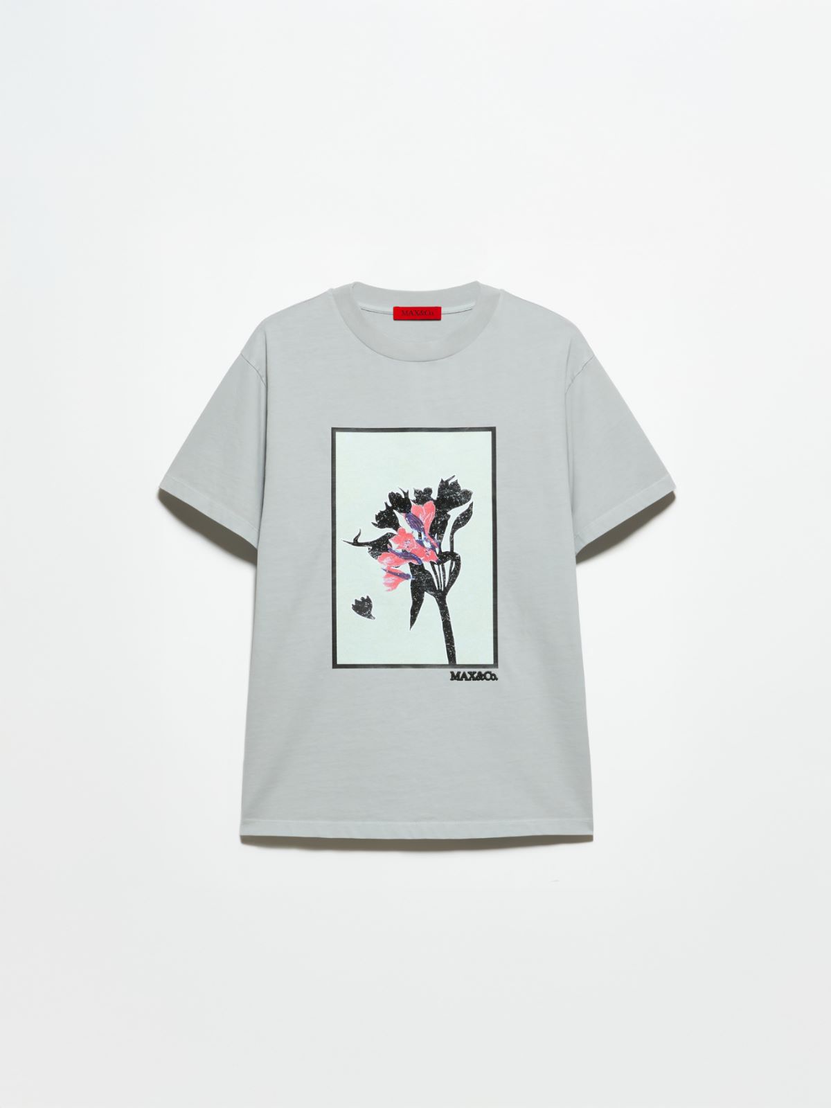 Flower-print T-shirt - LIGHT GREY - MAX&Co. - 5