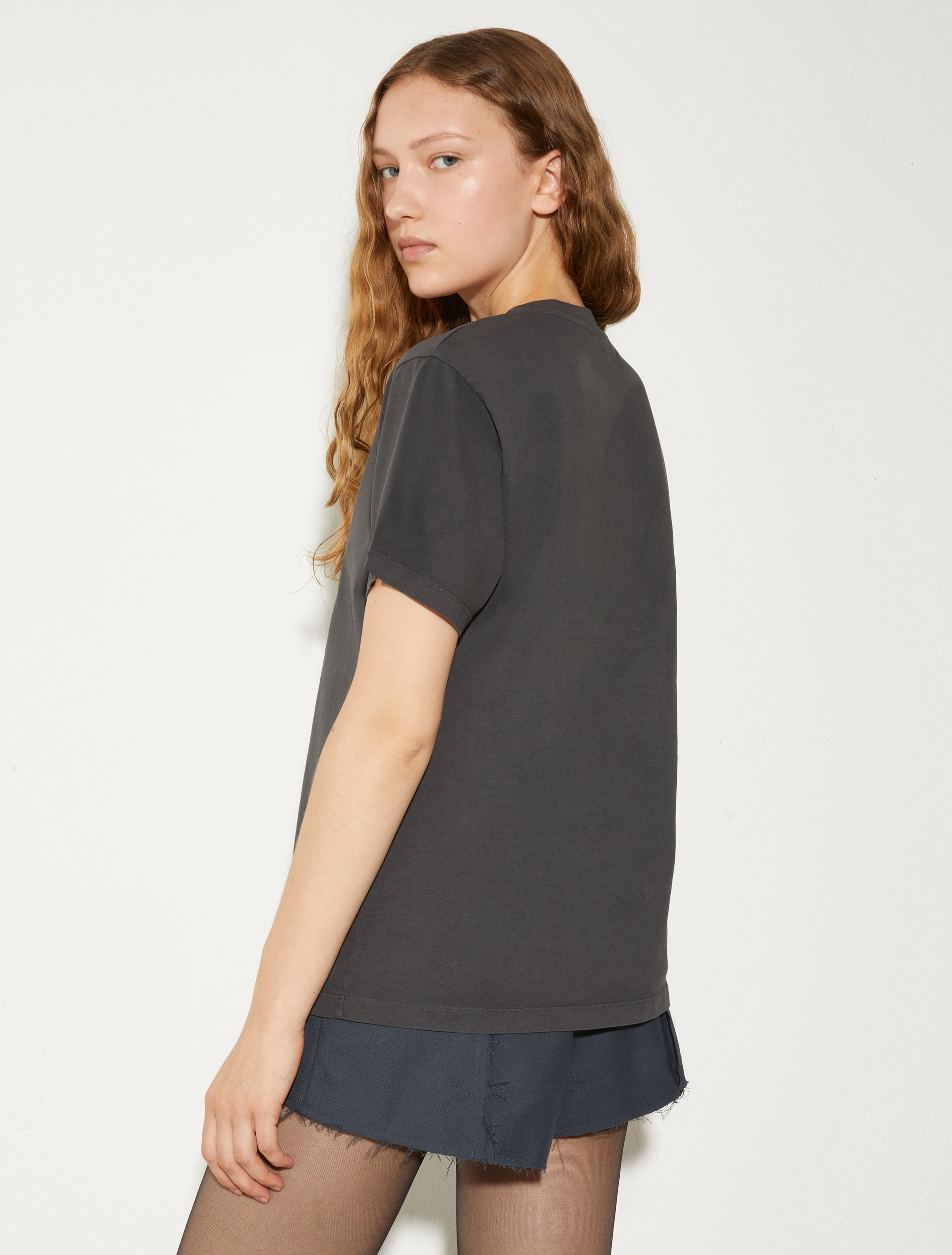 Flower-print T-shirt, dark grey | MAX&Co. Flower-print T-shirt - DARK GREY - MAX&Co. - 2