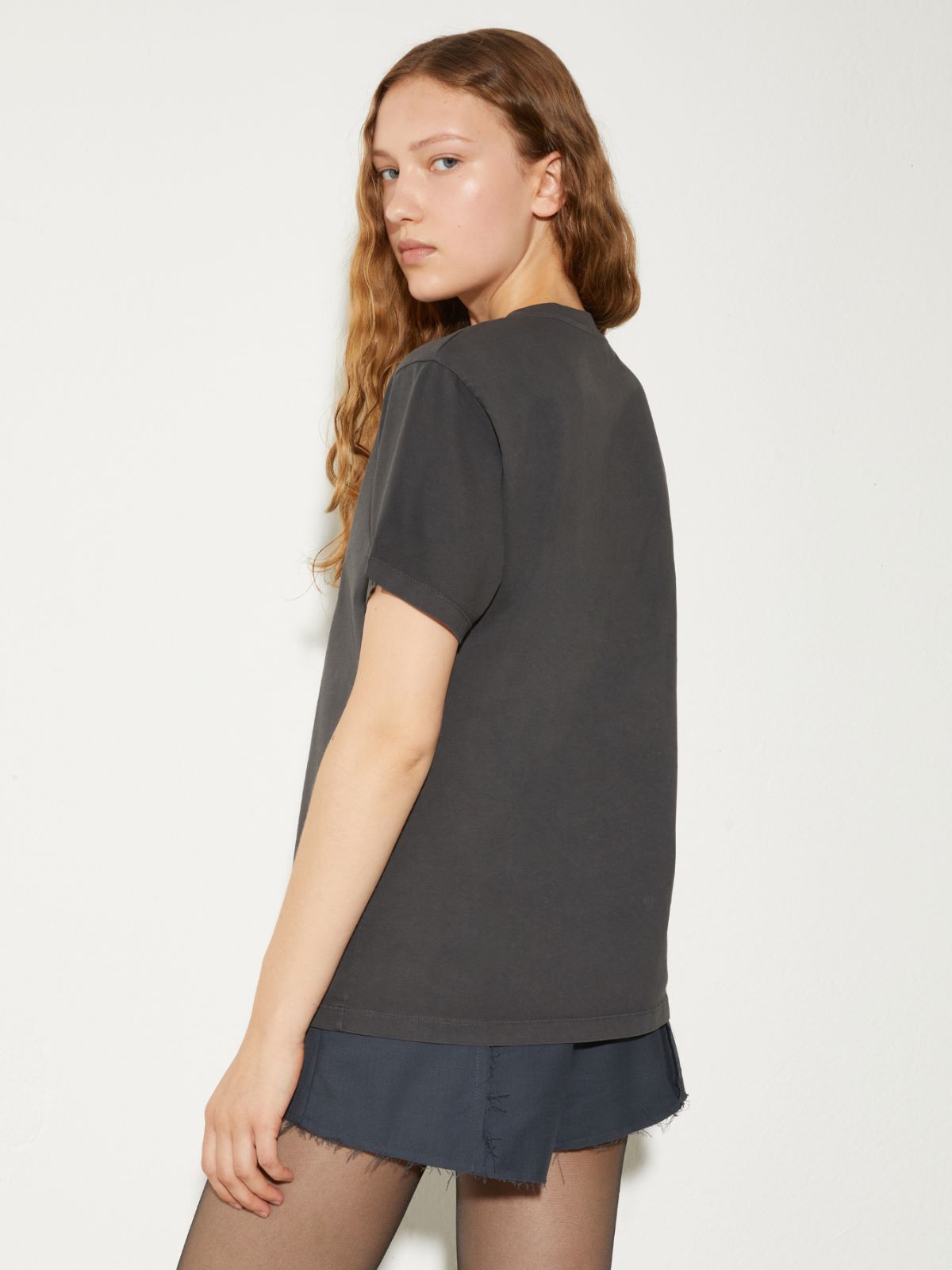 Flower-print T-shirt, dark grey | MAX&Co. Flower-print T-shirt - DARK GREY - MAX&Co. - 2