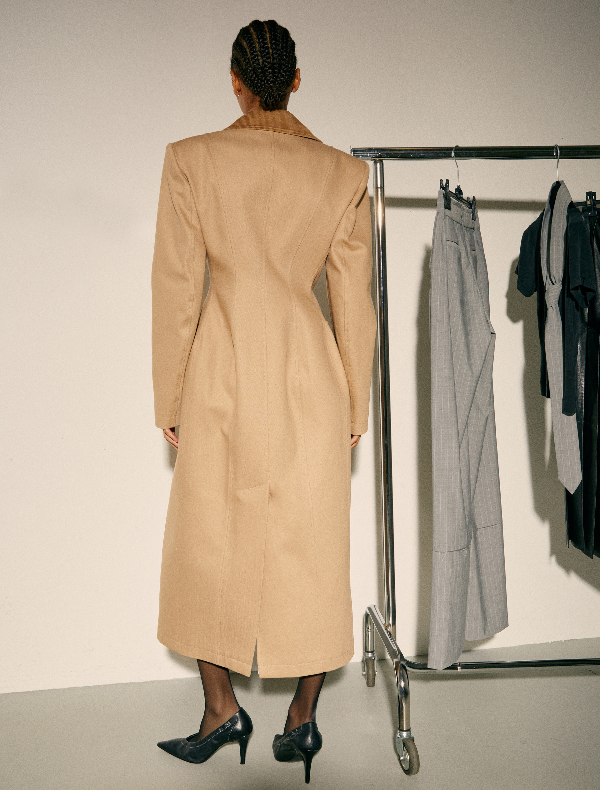 Cotton drill coat Sami Miró &Co.llaboration - OLIVE - MAX&Co. - 2