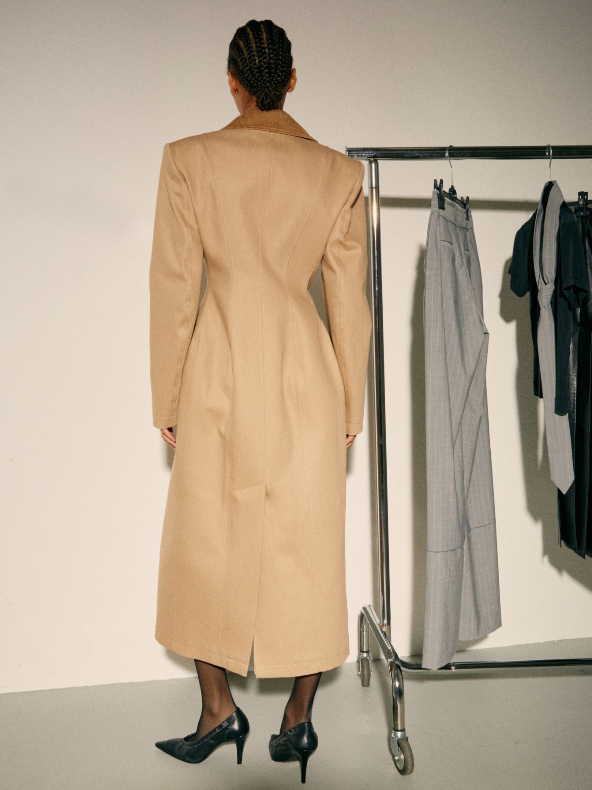 Cotton drill coat Sami Miró &Co.llaboration - OLIVE - MAX&Co. - 2