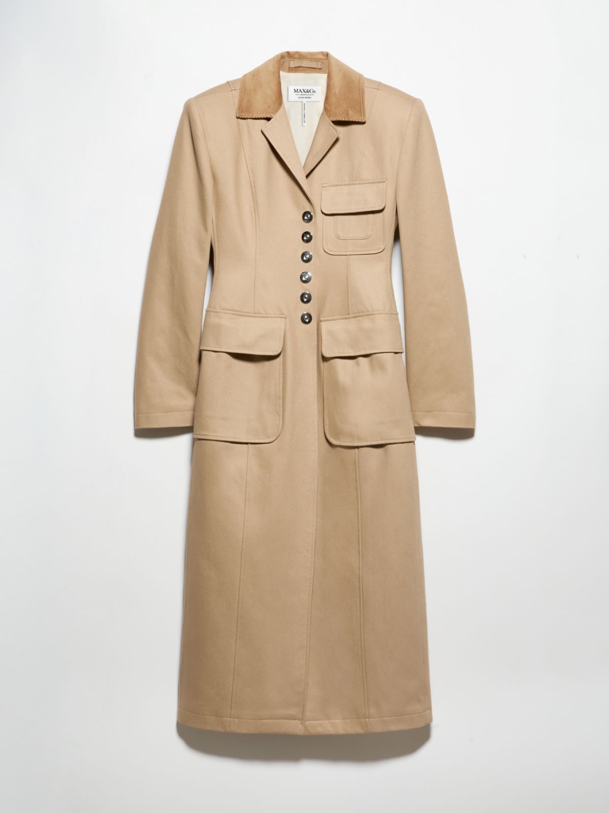 Cotton drill coat Sami Miró &Co.llaboration - OLIVE - MAX&Co. - 5