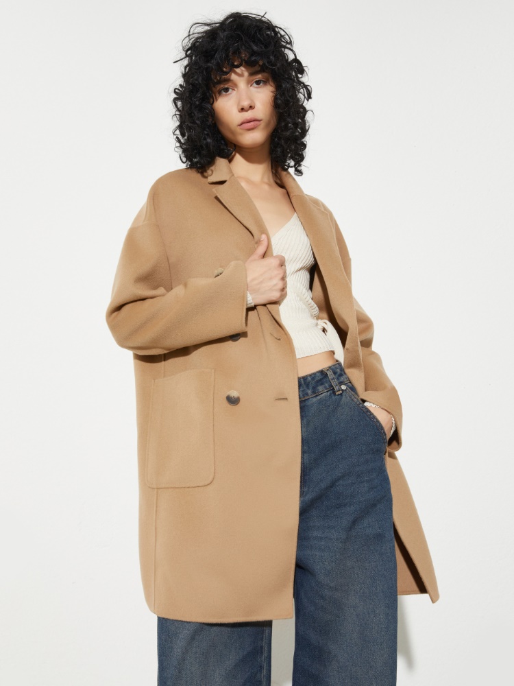 Double-woven wool coat - CAMEL - MAX&Co.