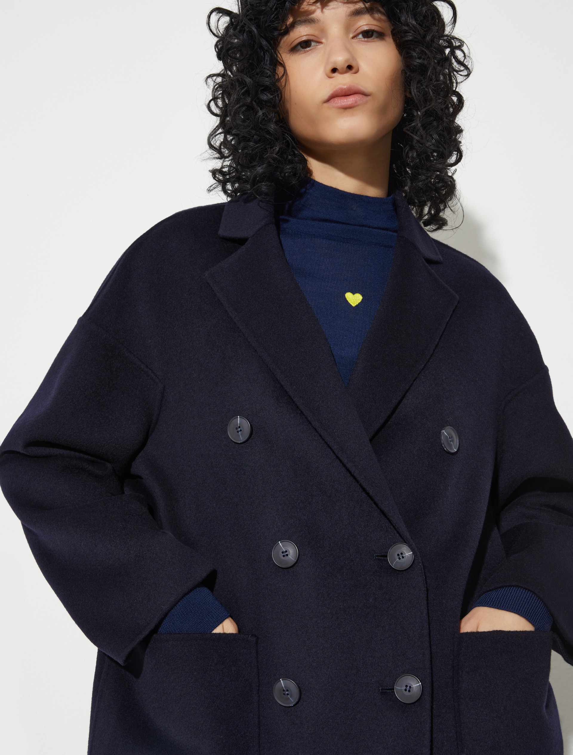 Double-woven wool coat - NAVY - MAX&Co. - 3