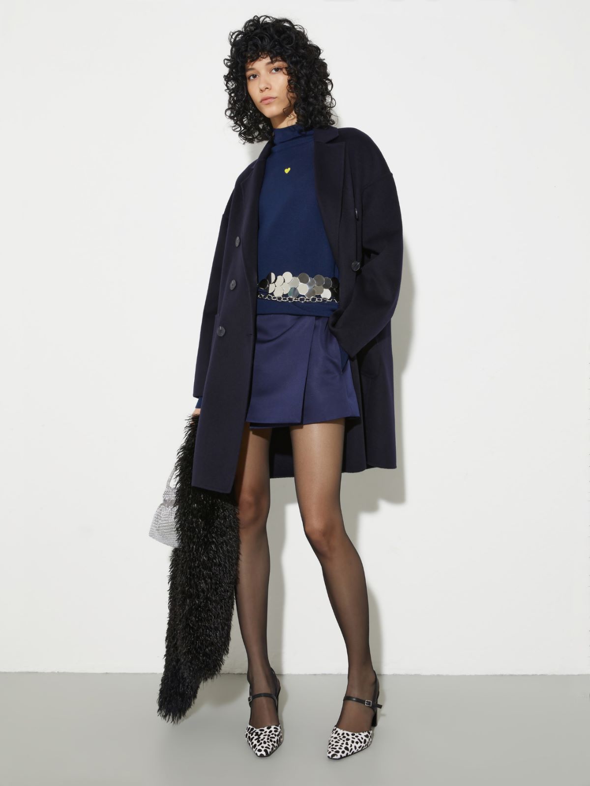 Double-woven wool coat - NAVY - MAX&Co. - 4