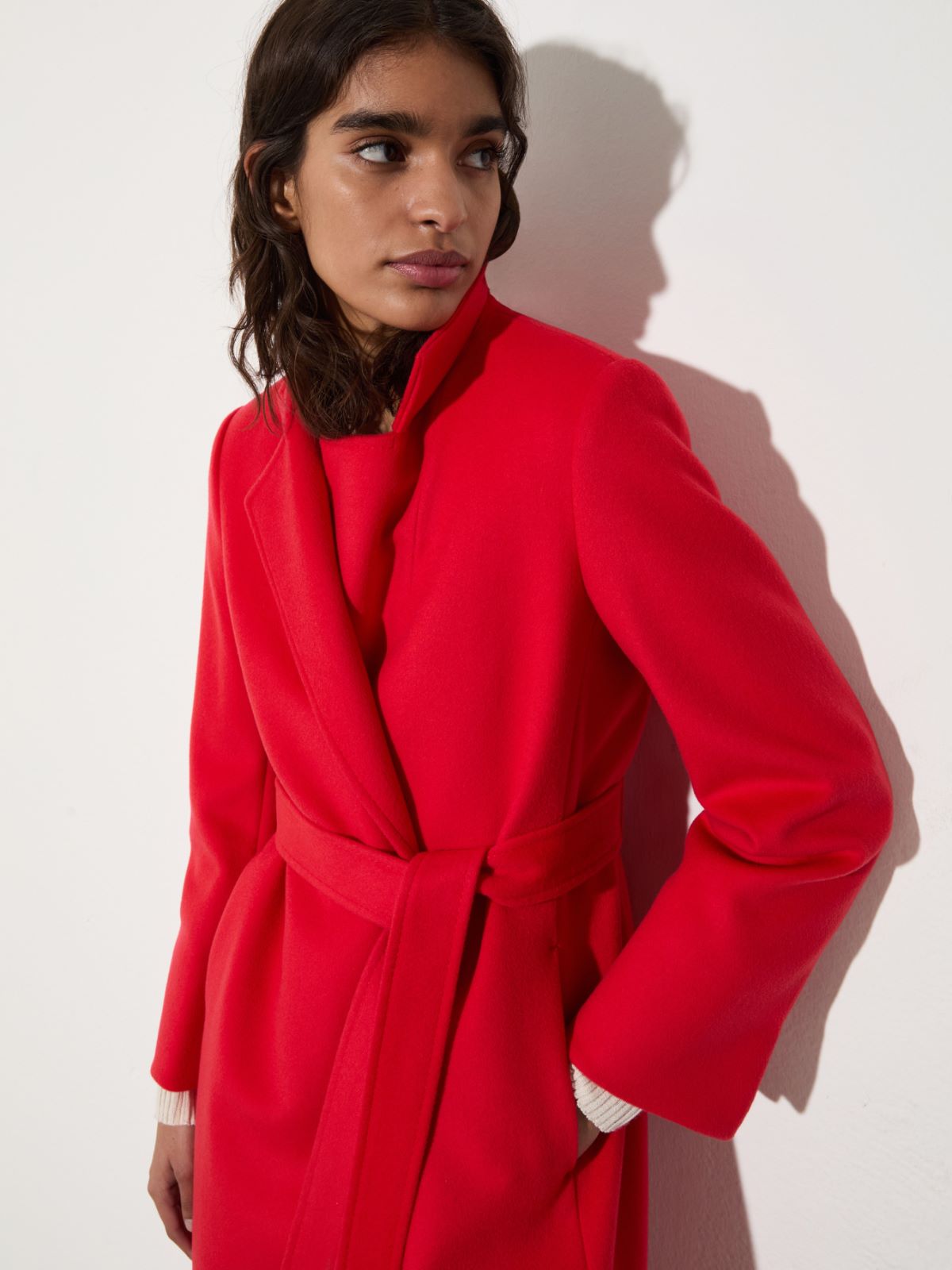 Longrun wool-drap coat - RED - MAX&Co. - 3