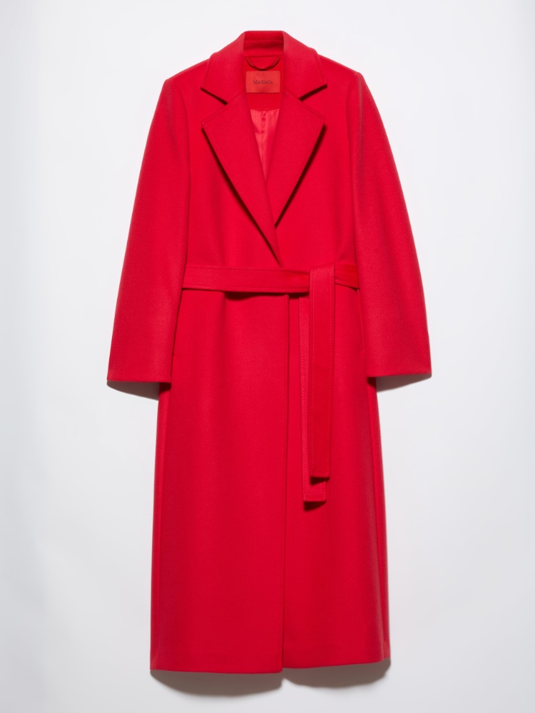 Longrun wool-drap coat - RED - MAX&Co.