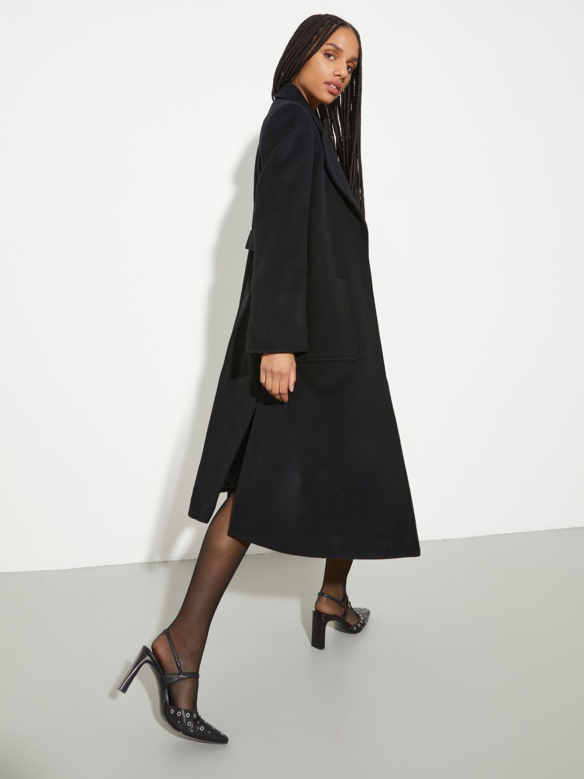 Runaway coat in drap - BLACK - MAX&Co. - 2