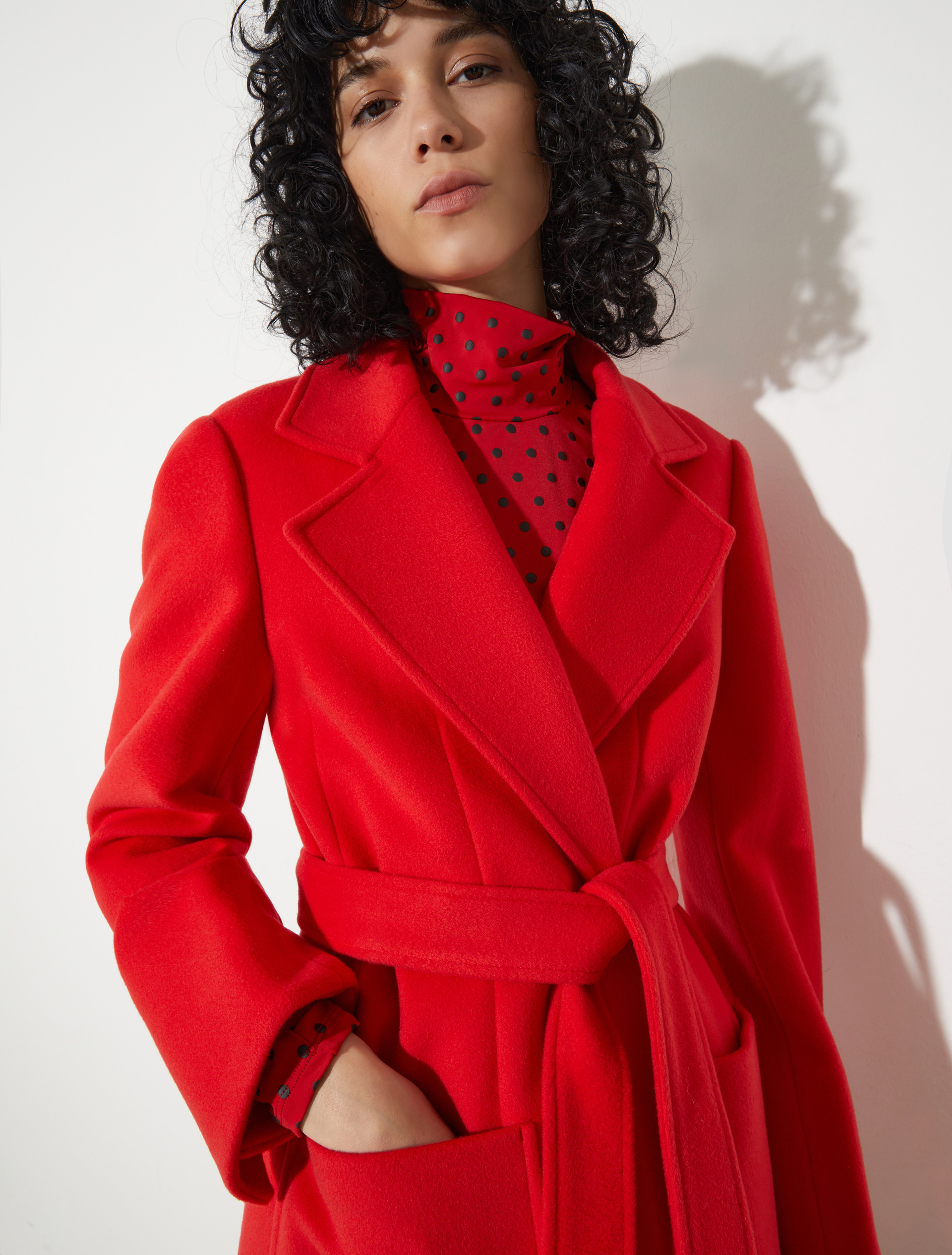 Runaway coat in drap - RED - MAX&Co. - 3
