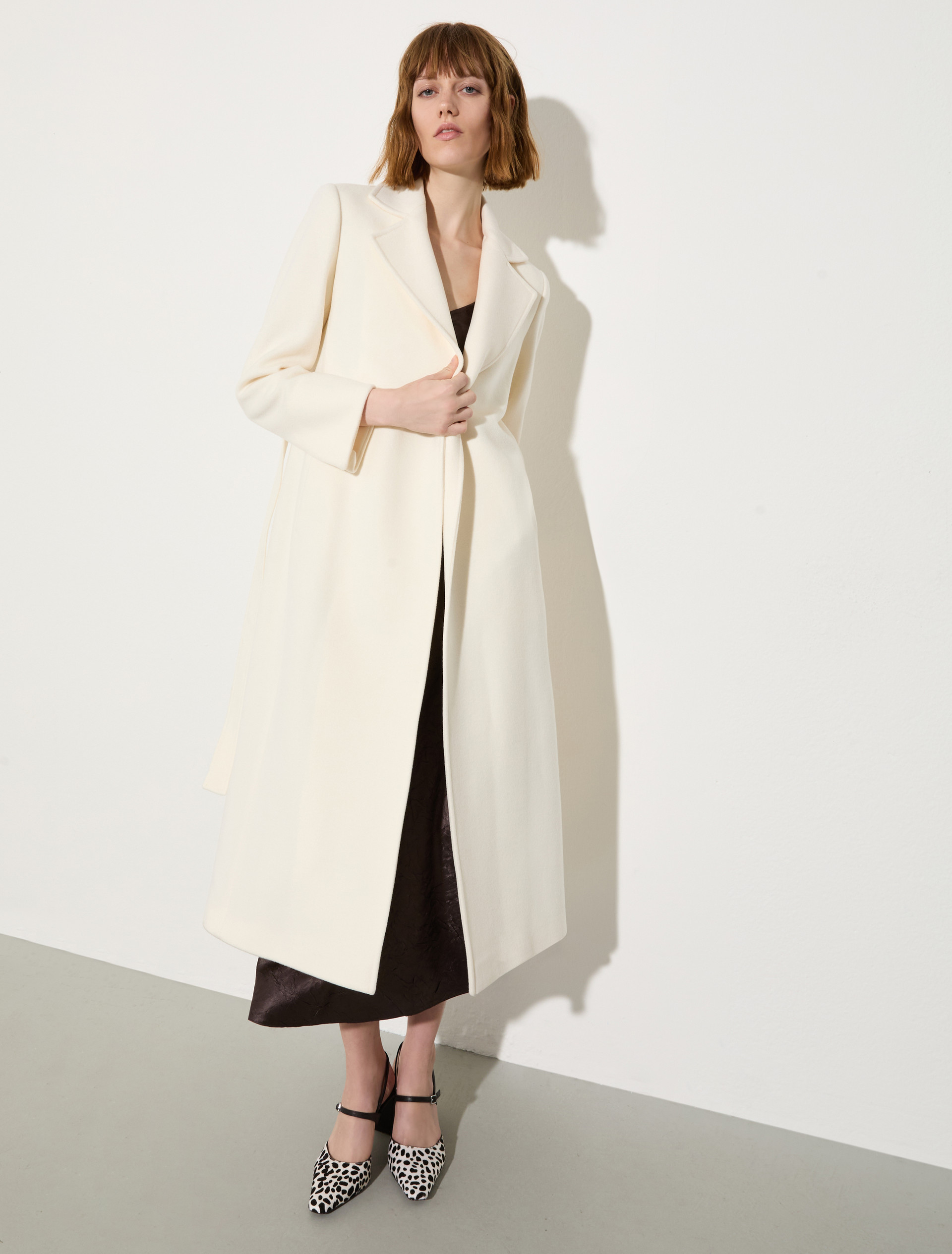 Purelong wool-drap midi coat - IVORY - MAX&Co.