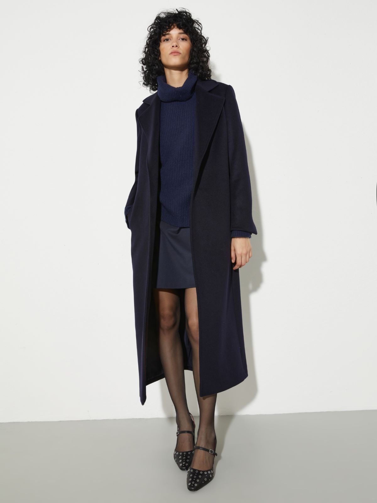 Longrun coat in drap - NAVY - MAX&Co.