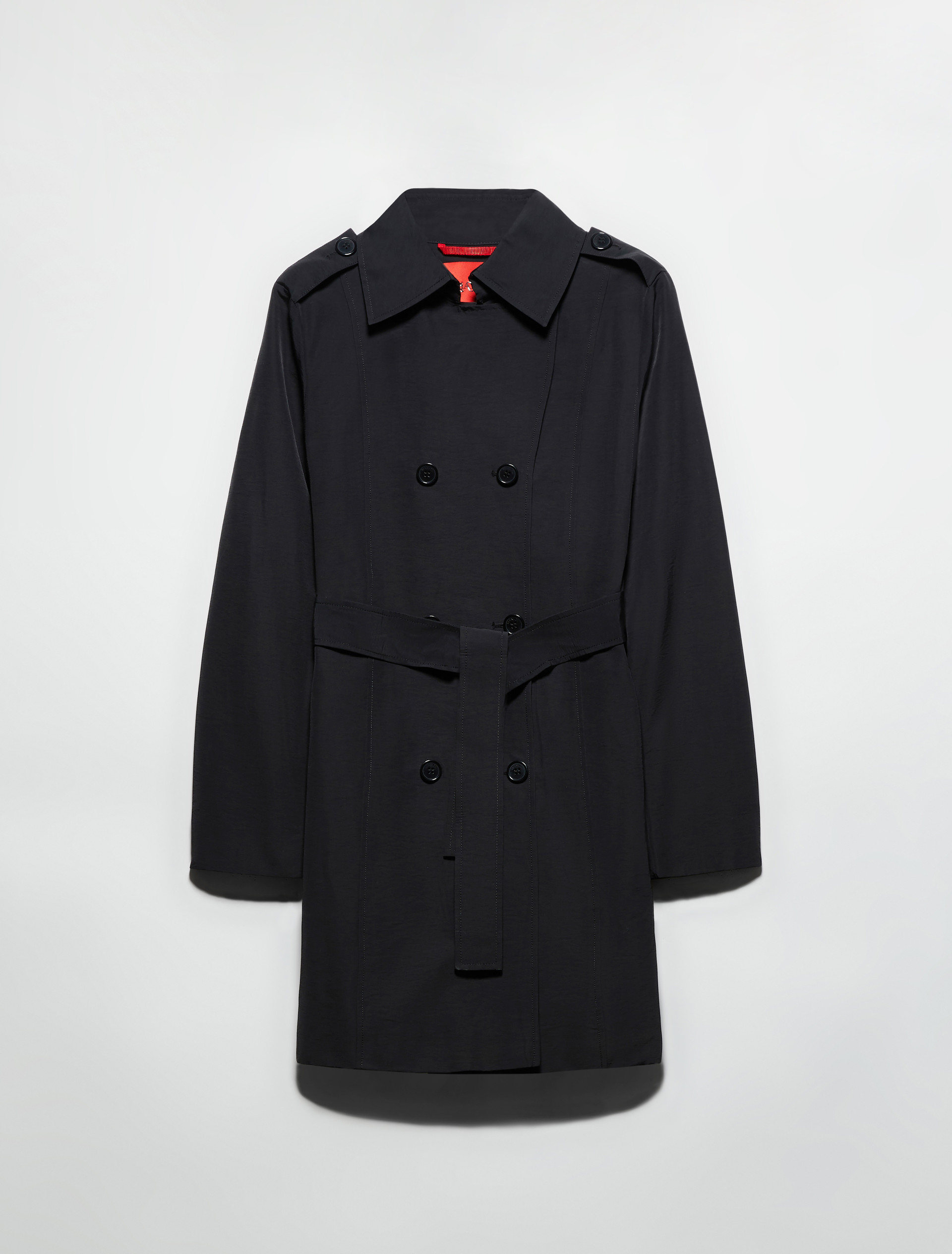 Double-breasted trench coat in ottoman - BLACK - MAX&Co. - 5
