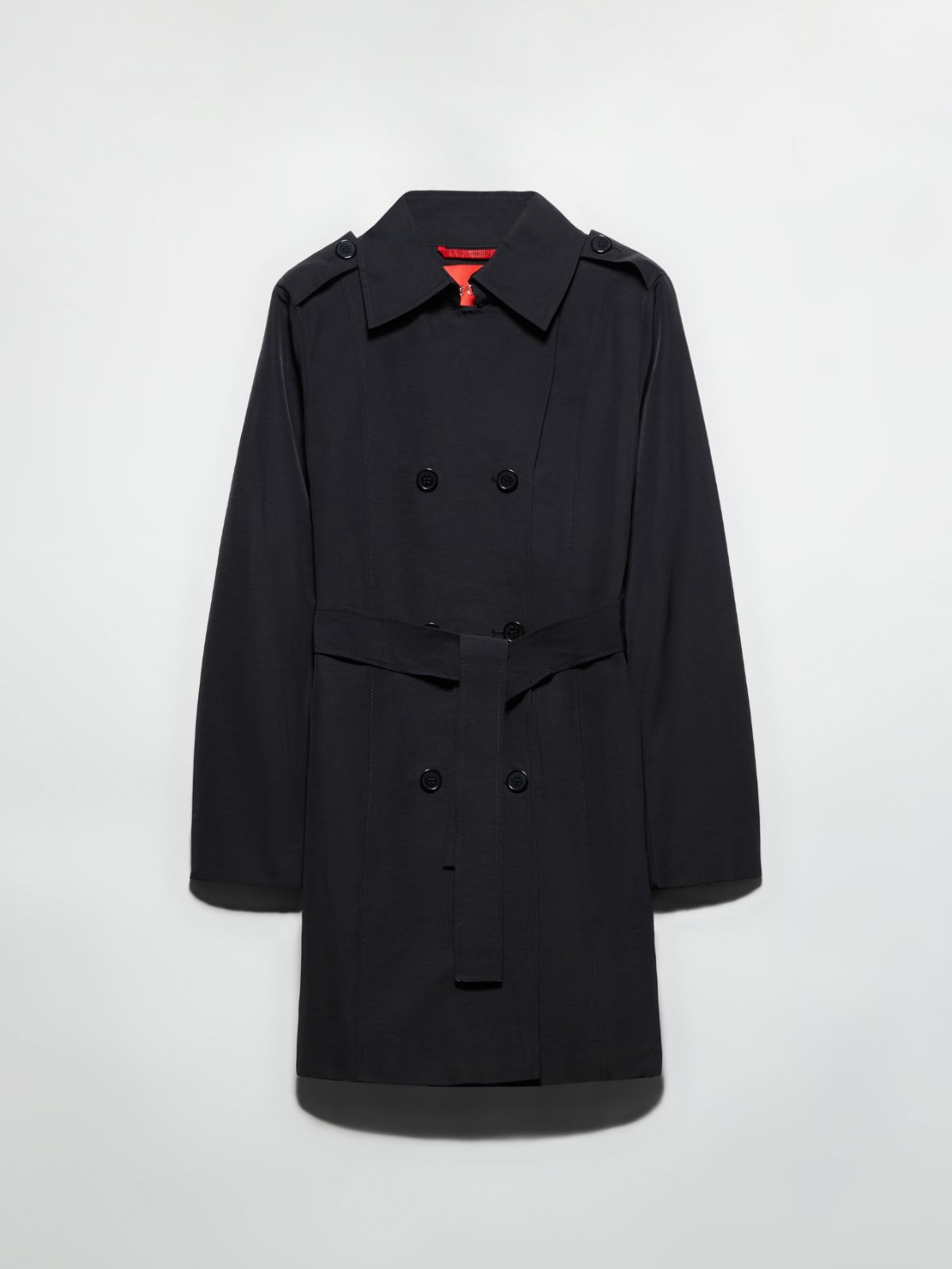 Double-breasted trench coat in ottoman - BLACK - MAX&Co. - 5