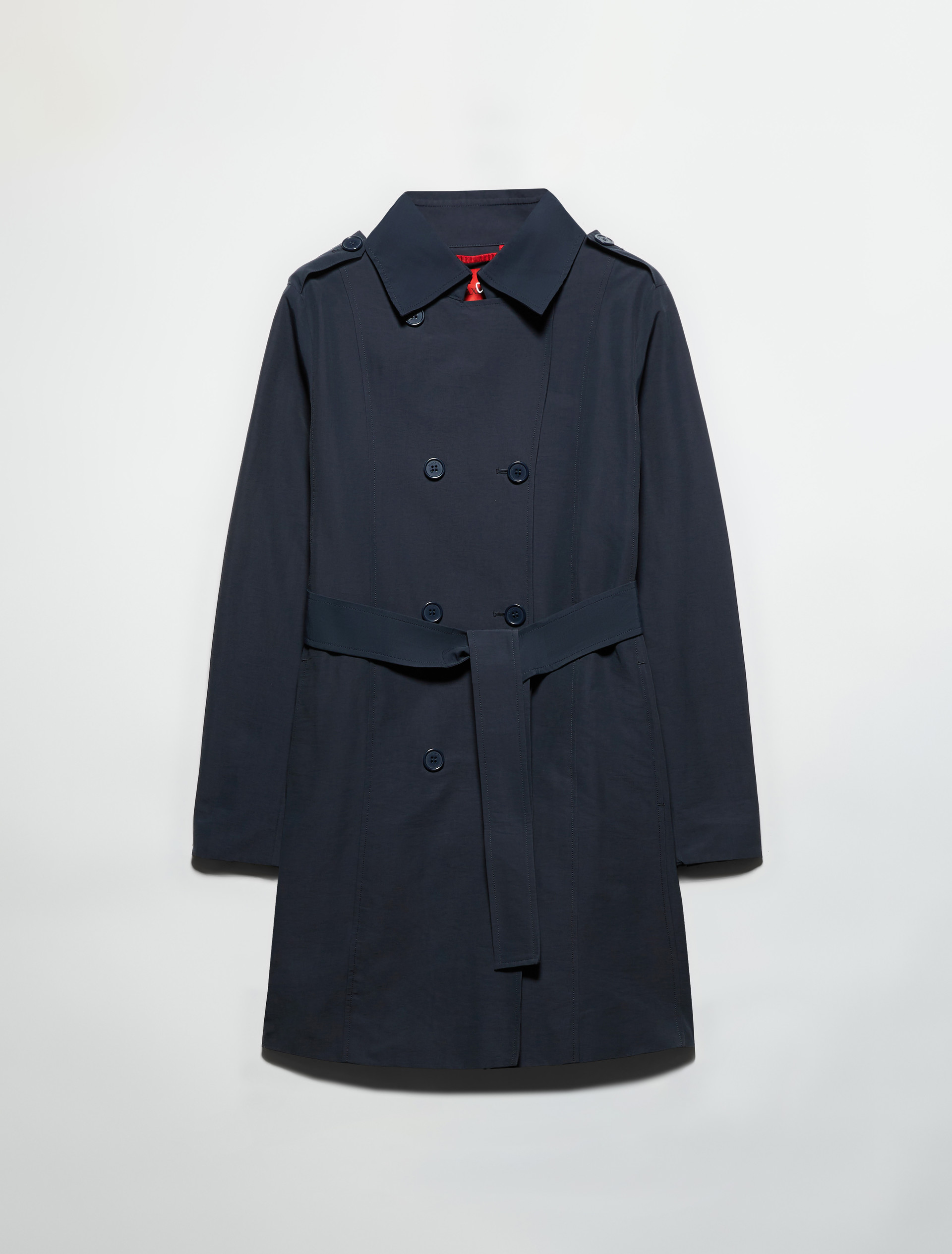 Double-breasted trench coat in ottoman - NAVY - MAX&Co. - 5