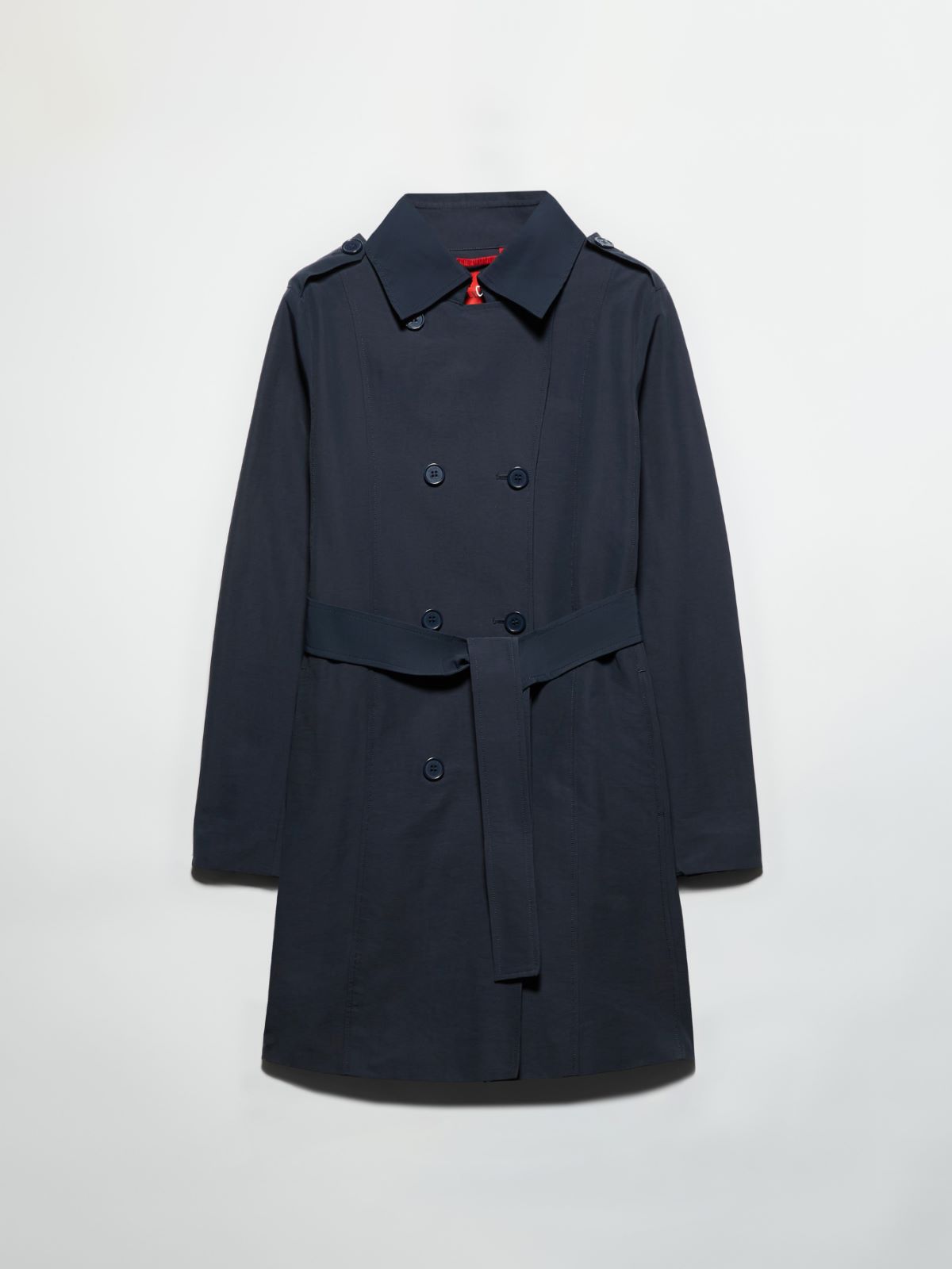 Double-breasted trench coat in ottoman - NAVY - MAX&Co. - 5