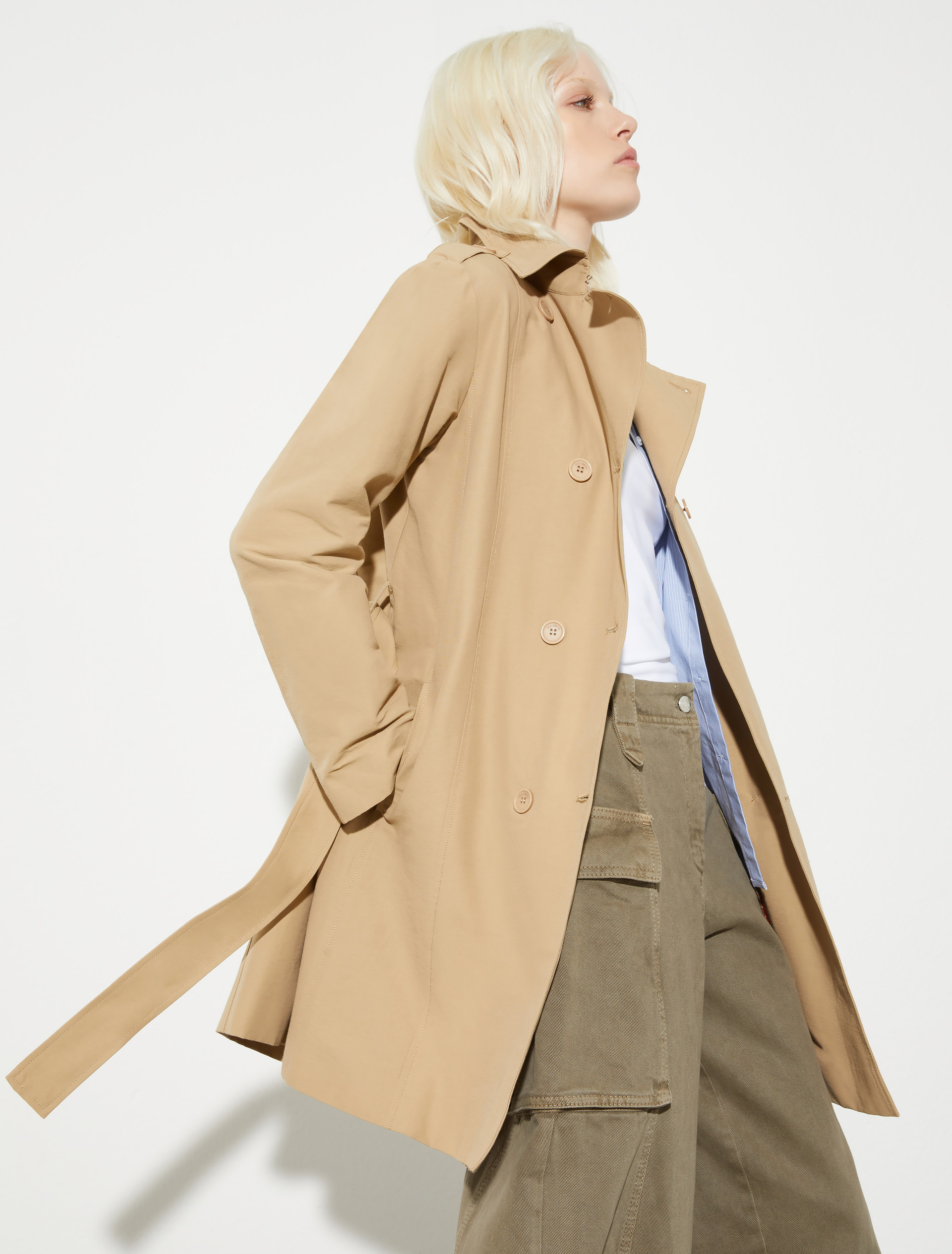 Double-breasted trench coat in ottoman - MUST - MAX&Co. - 6