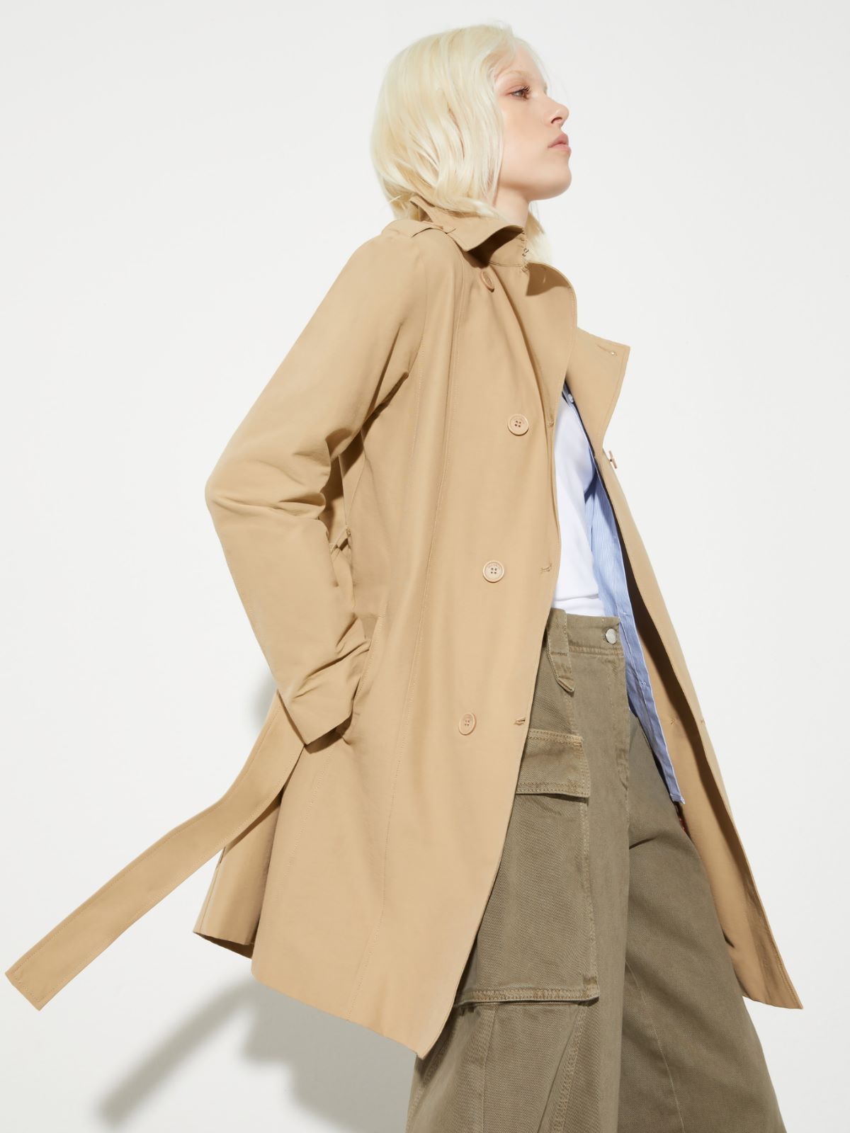 Double-breasted trench coat in ottoman - MUST - MAX&Co. - 6