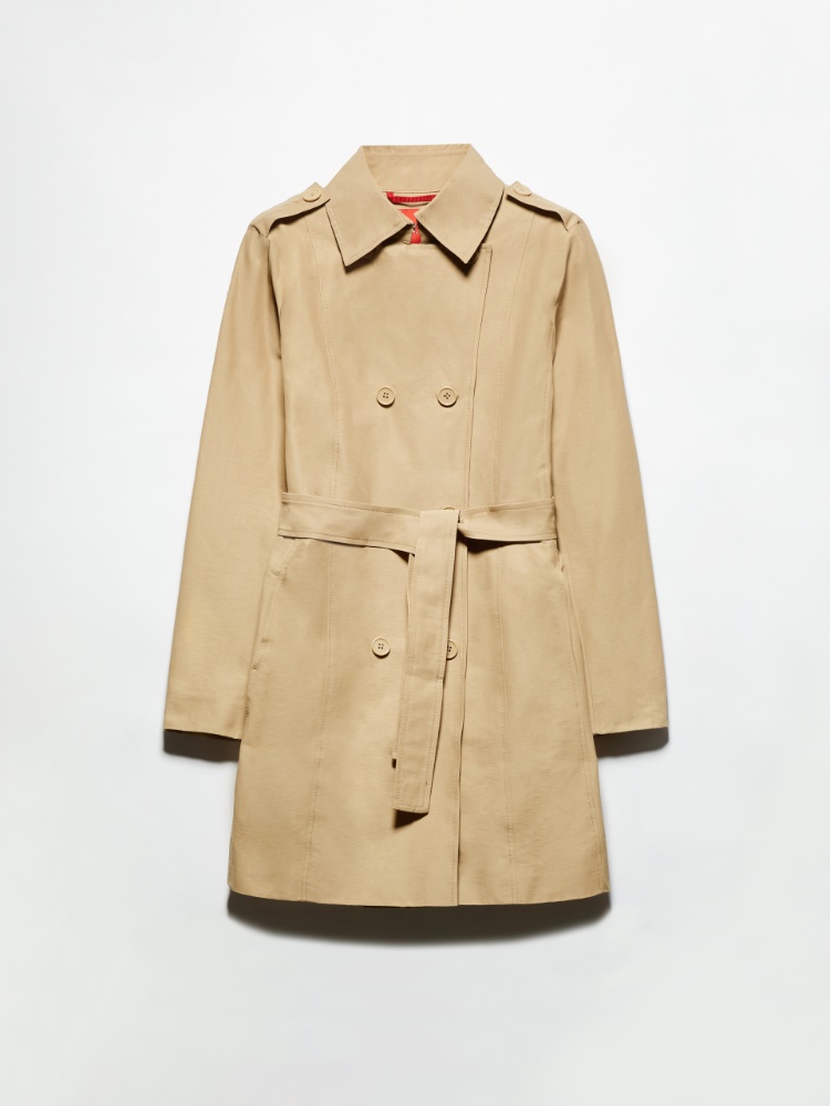 Double-breasted trench coat in ottoman - MUST - MAX&Co.