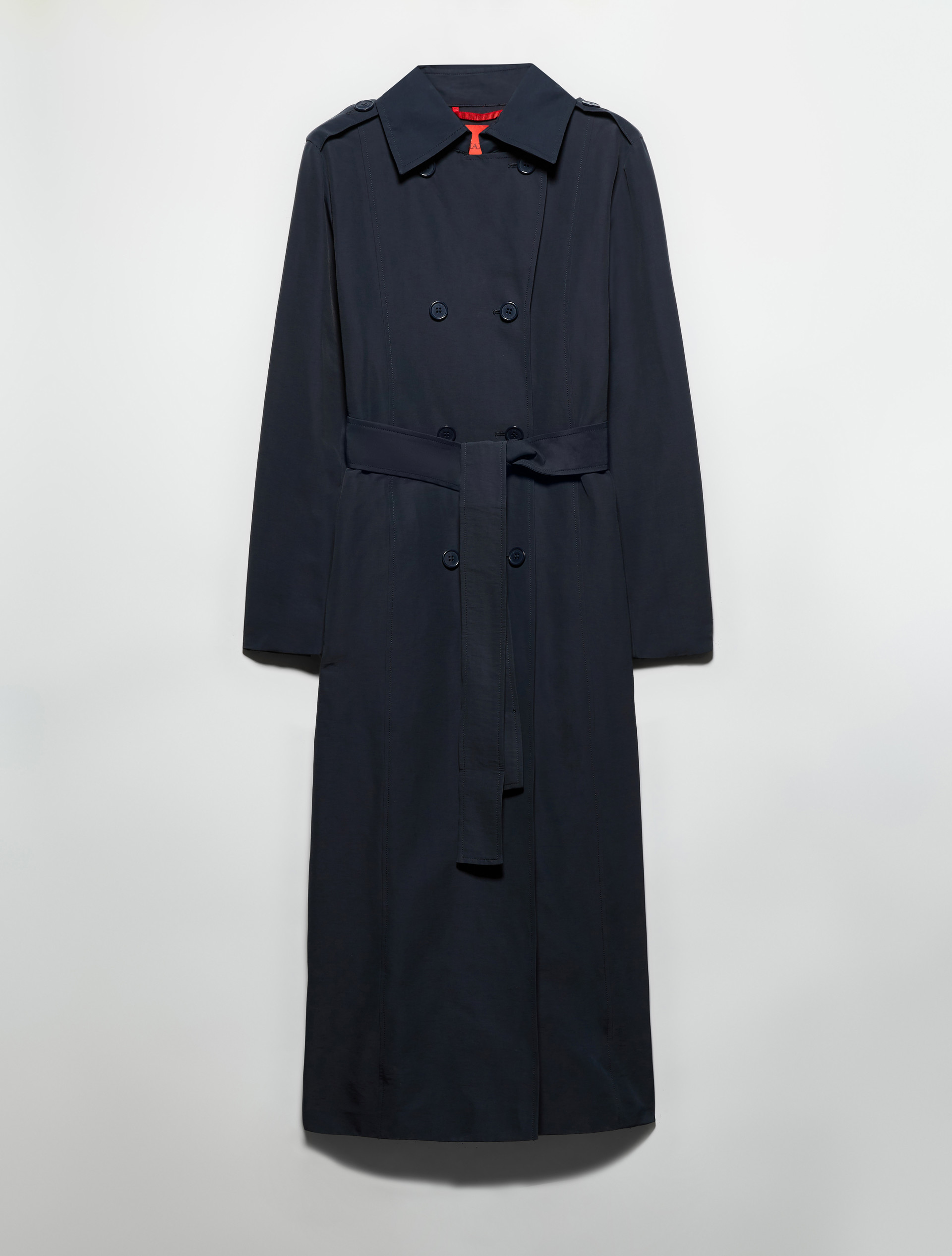 Trench-coat mi-long en ottoman - BLEU - MAX&Co. - 5