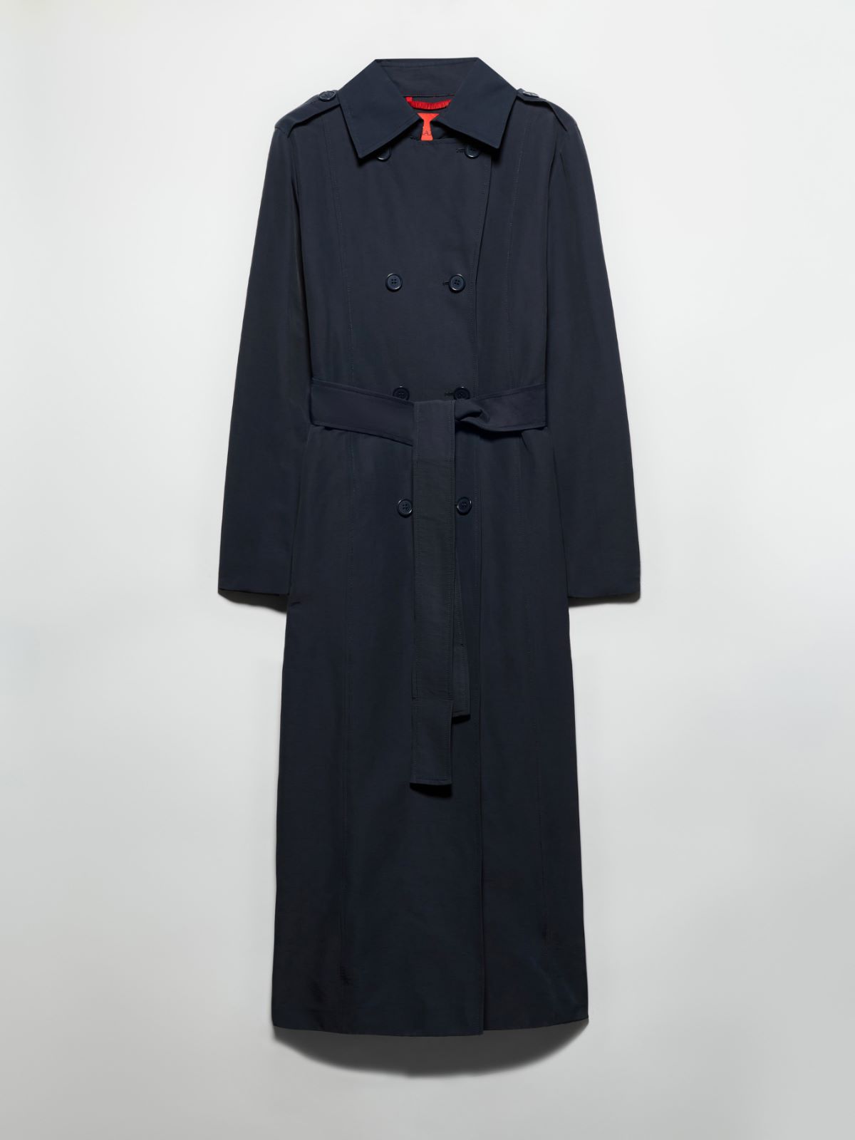 Trench-coat mi-long en ottoman - BLEU - MAX&Co. - 5