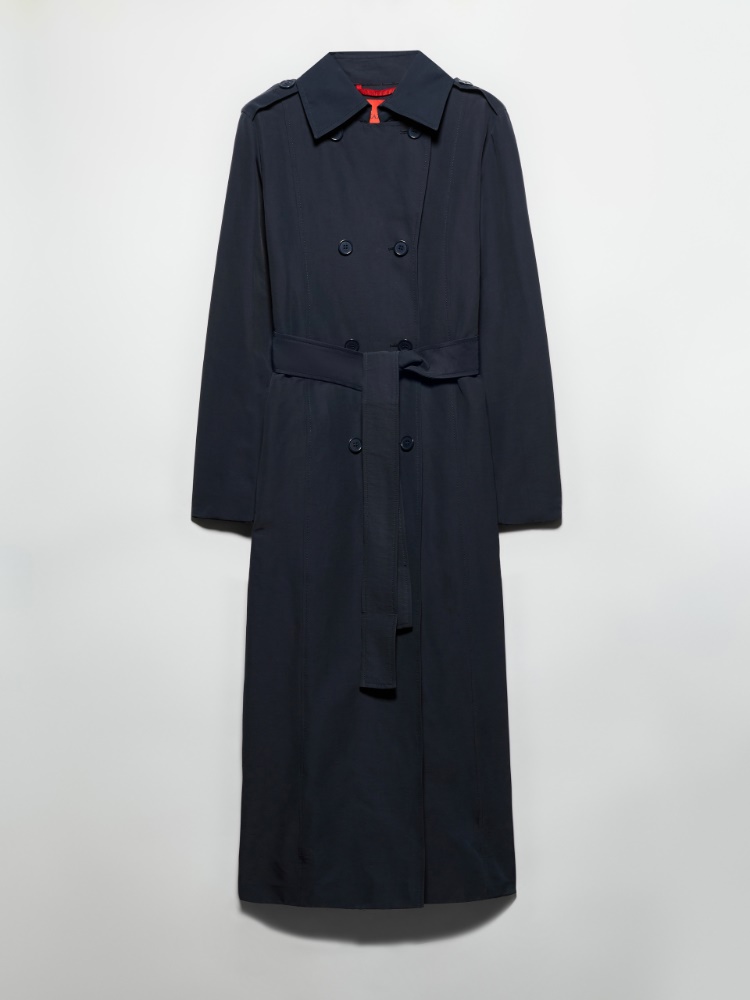 Ottoman midi trench coat - NAVY - MAX&Co.