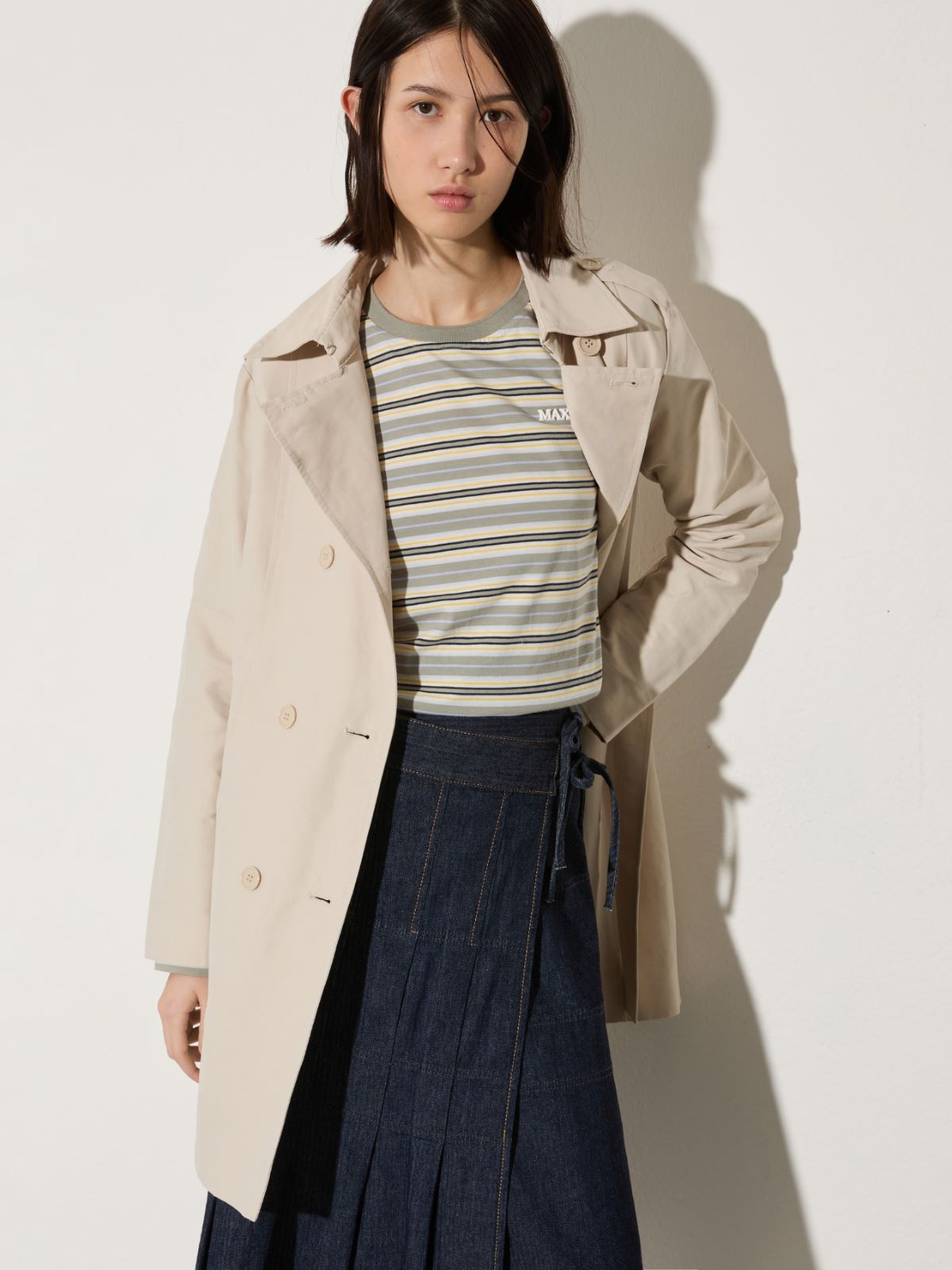 Double-breasted trench coat, beige | MAX&Co. Double-breasted trench coat - BEIGE - MAX&Co.