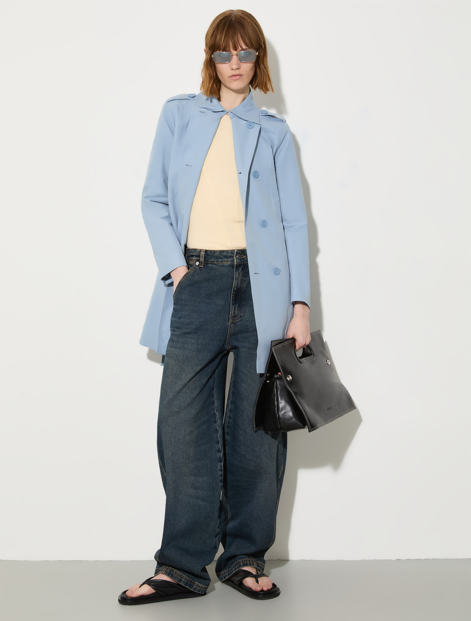 Double-breasted trench coat - LIGHT BLUE - MAX&Co. - 4