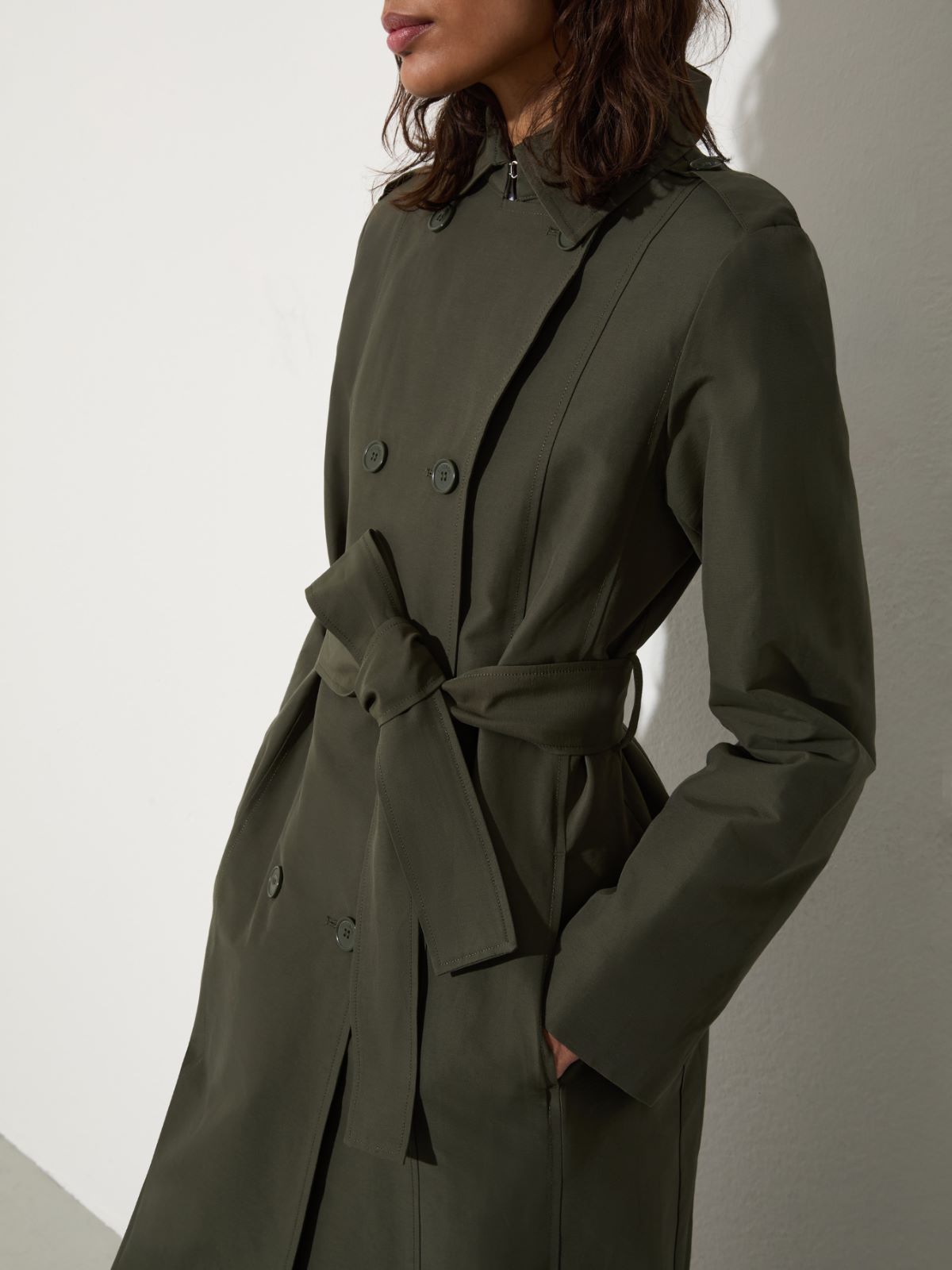 Ottoman midi trench coat - MILITARY GREEN - MAX&Co. - 6