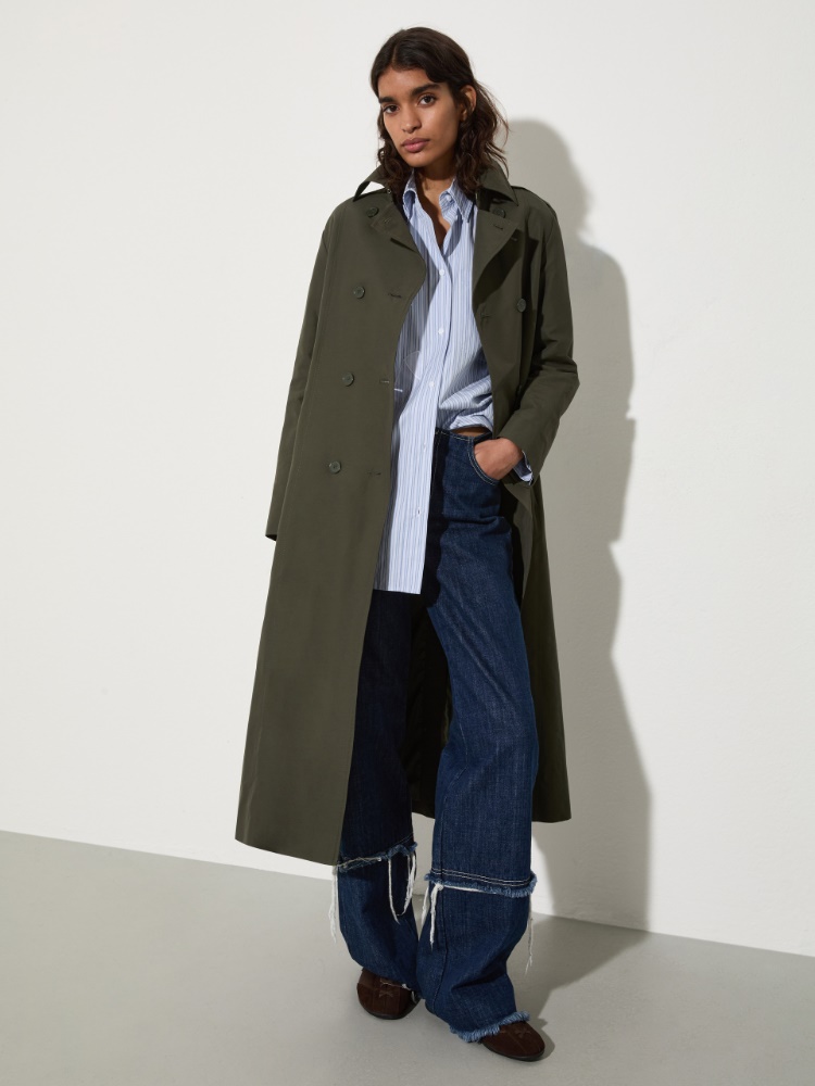 Ottoman midi trench coat - MILITARY GREEN - MAX&Co.