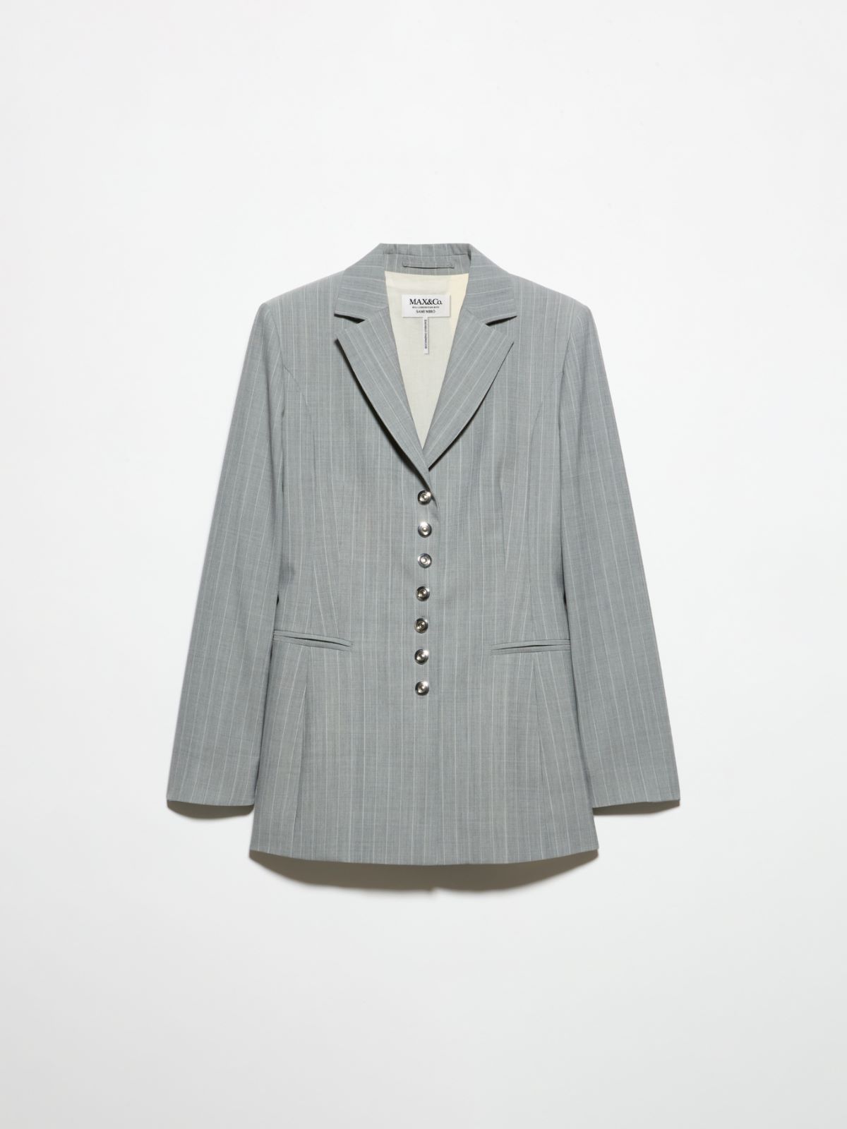 Pinstriped blazer Sami Miró &Co.llaboration, grey | MAX&Co. Pinstriped blazer Sami Miró &Co.llaboration - GREY - MAX&Co. - 5