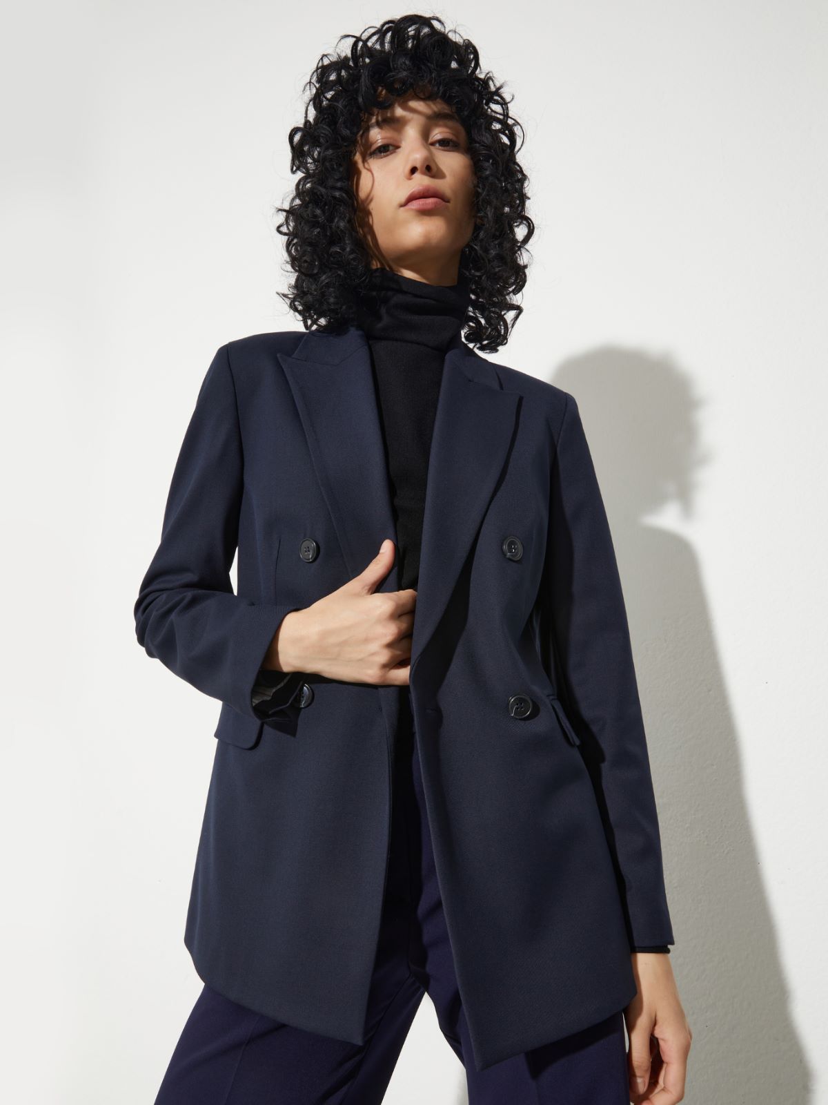 Double-breasted blazer - NAVY - MAX&Co.