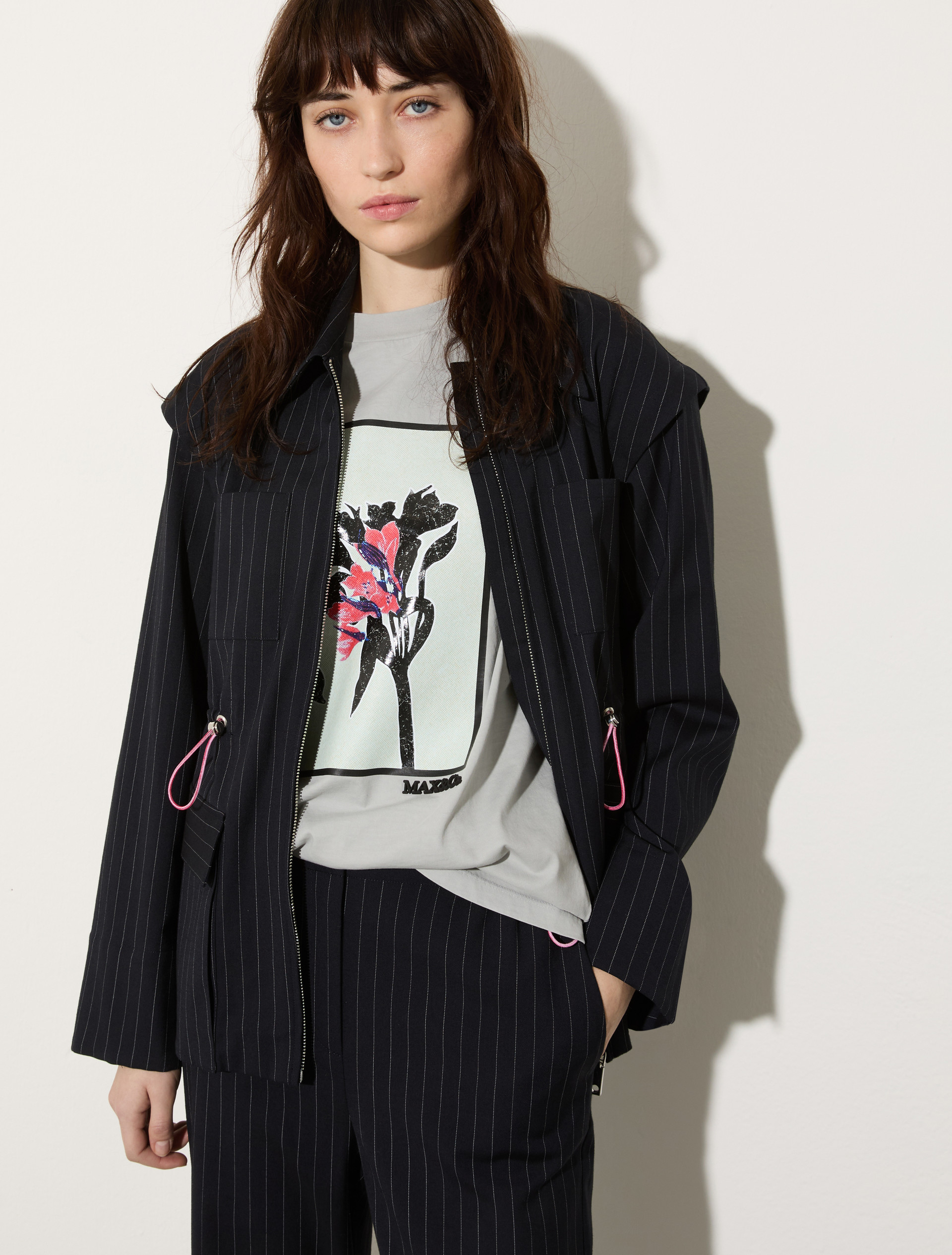 Detachable-sleeve jacket - NAVY - MAX&Co. - 3