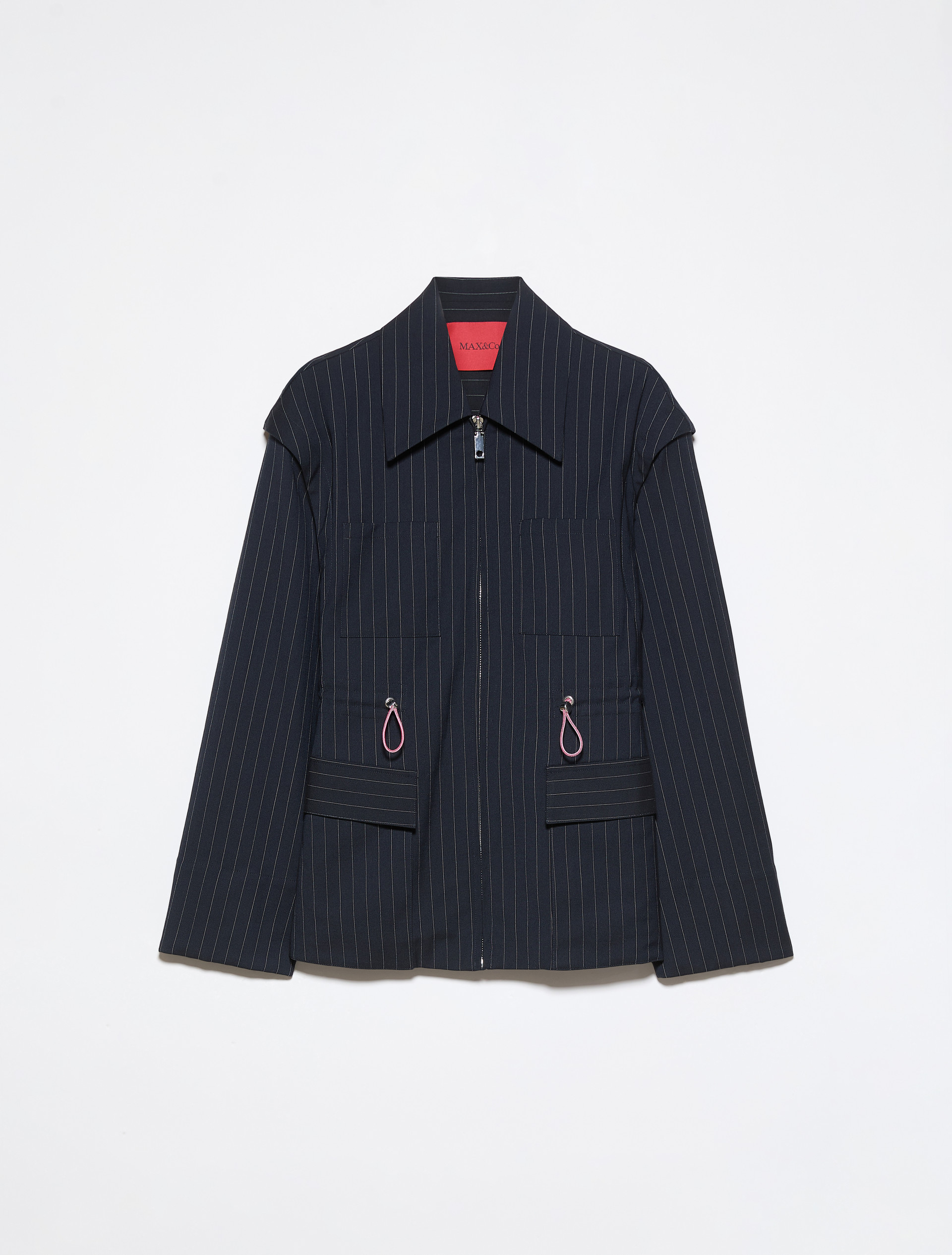Detachable-sleeve jacket - NAVY - MAX&Co. - 5