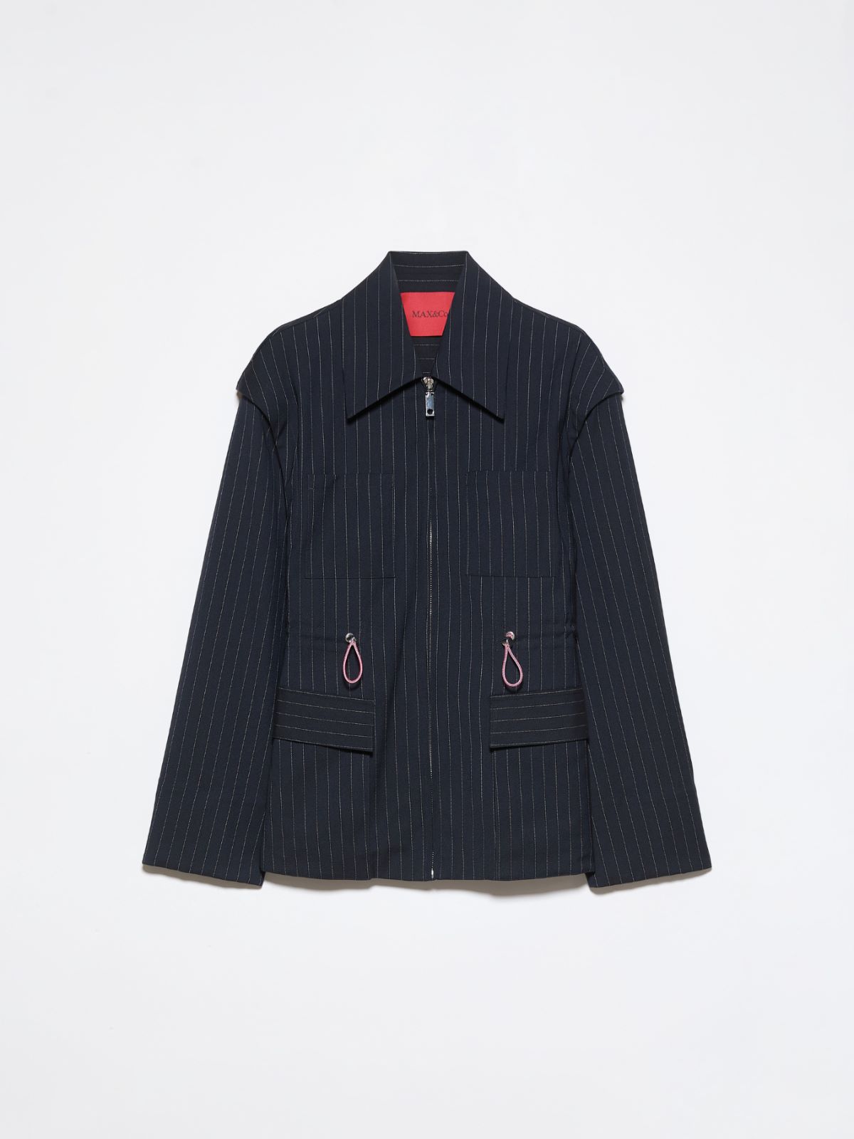 Detachable-sleeve jacket - NAVY - MAX&Co. - 5