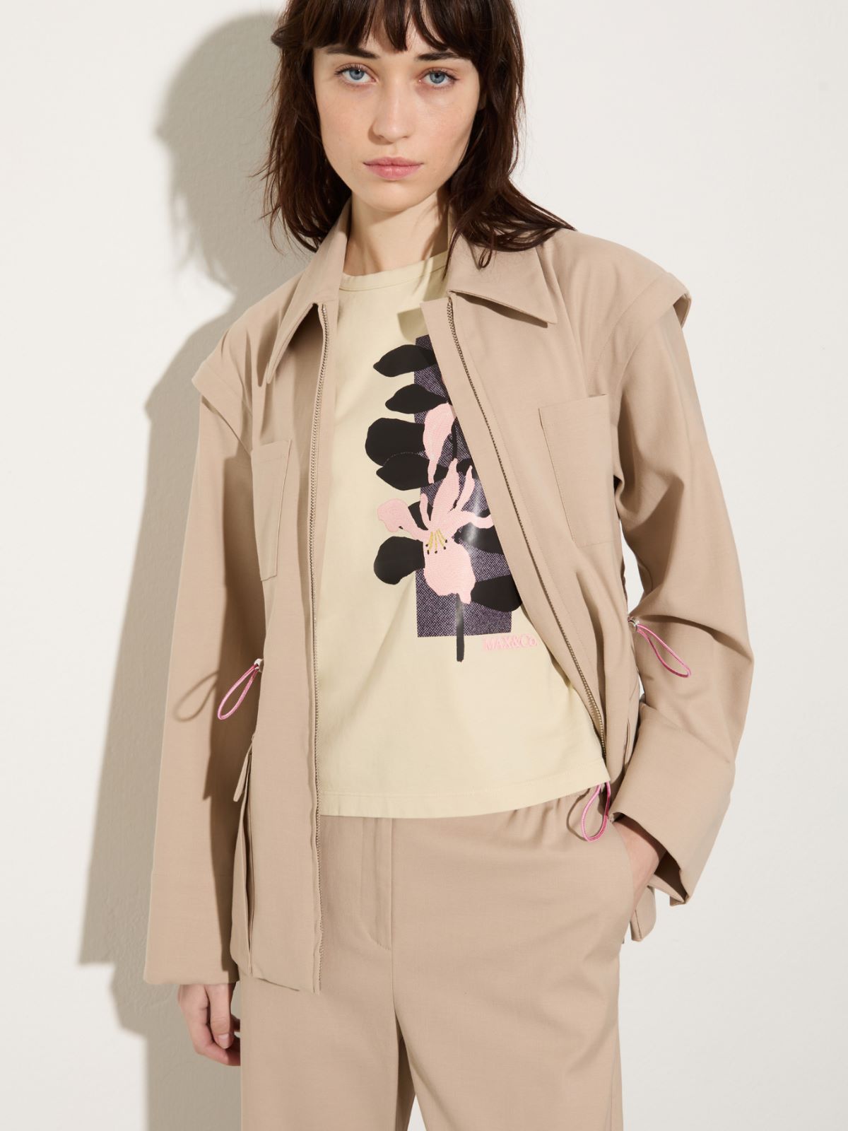 Detachable-sleeve jacket - BEIGE - MAX&Co. - 3