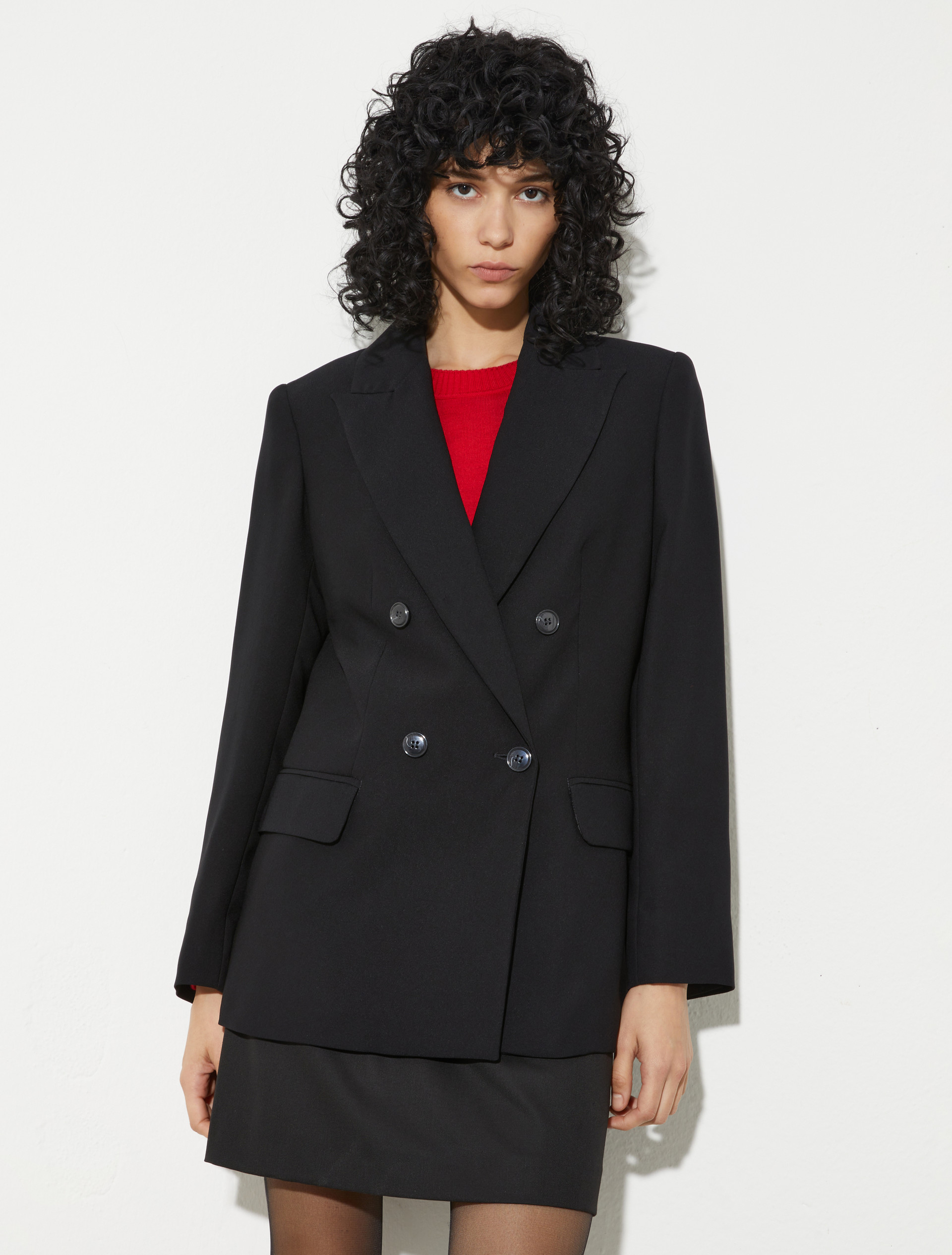 Envers satin blazer - BLACK - MAX&Co. - 5