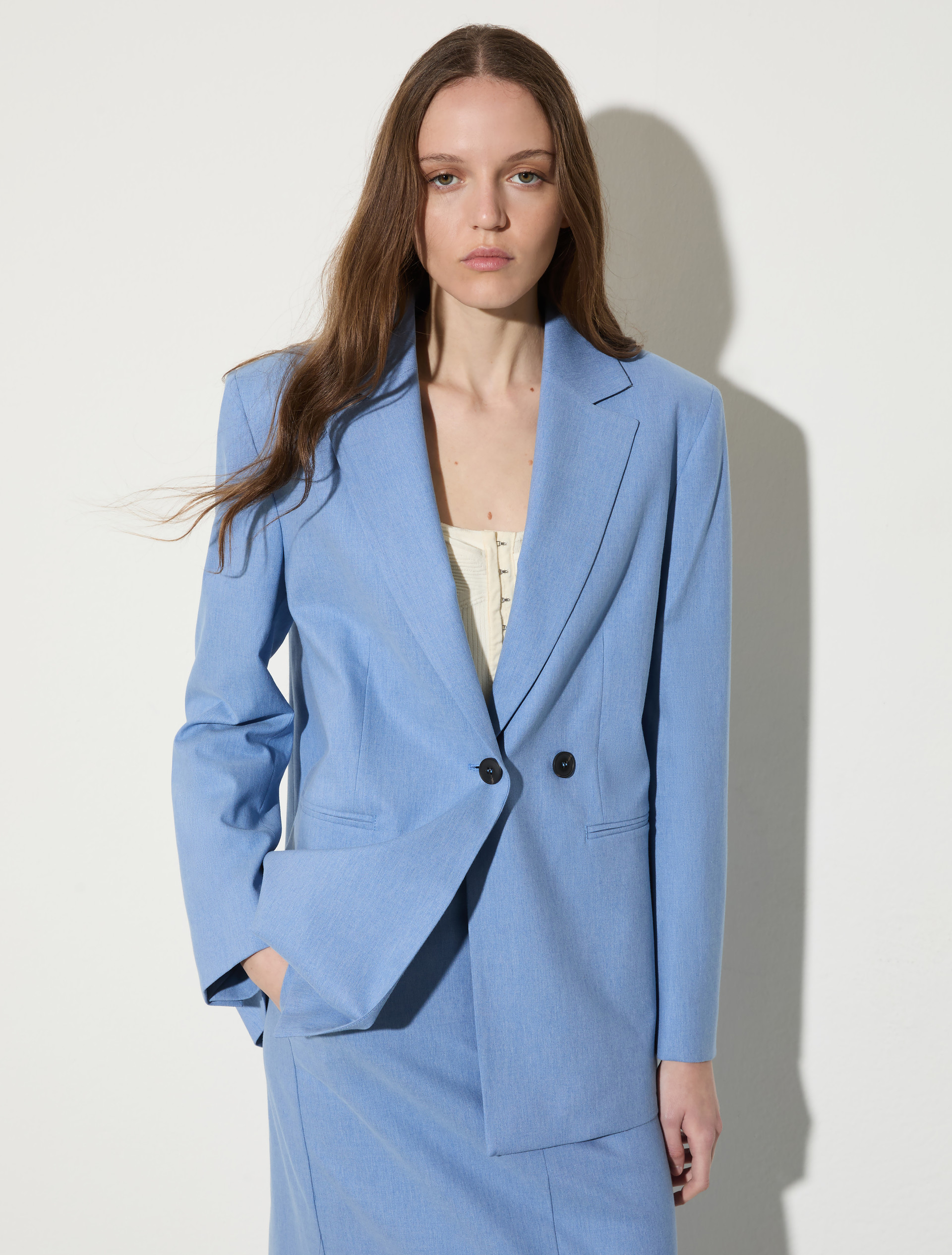 Blazer de gabardina con espalda cruzada - MAX&Co.