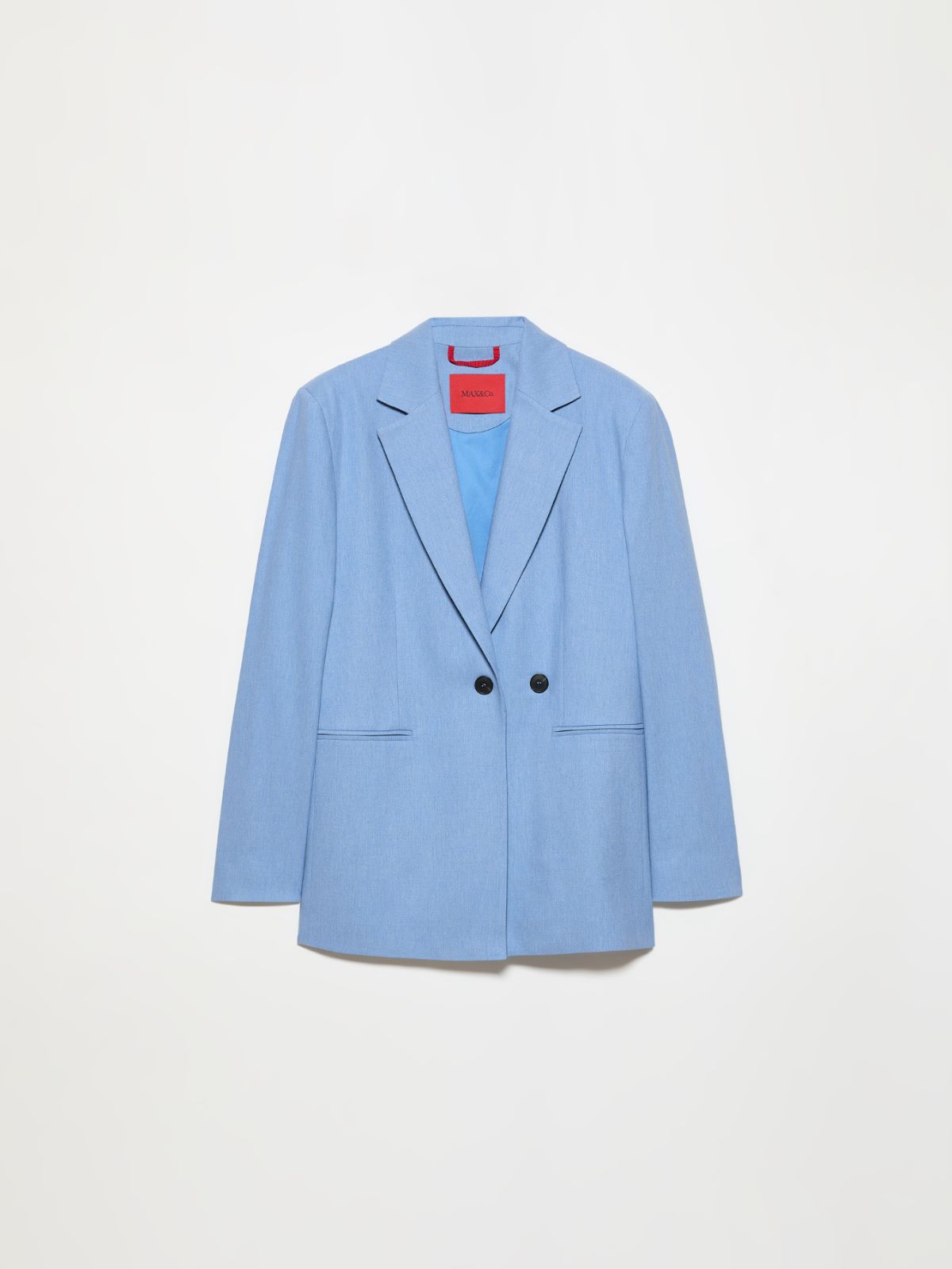 Blazer de gabardina con espalda cruzada - AZUL AVIACION - MAX&Co.