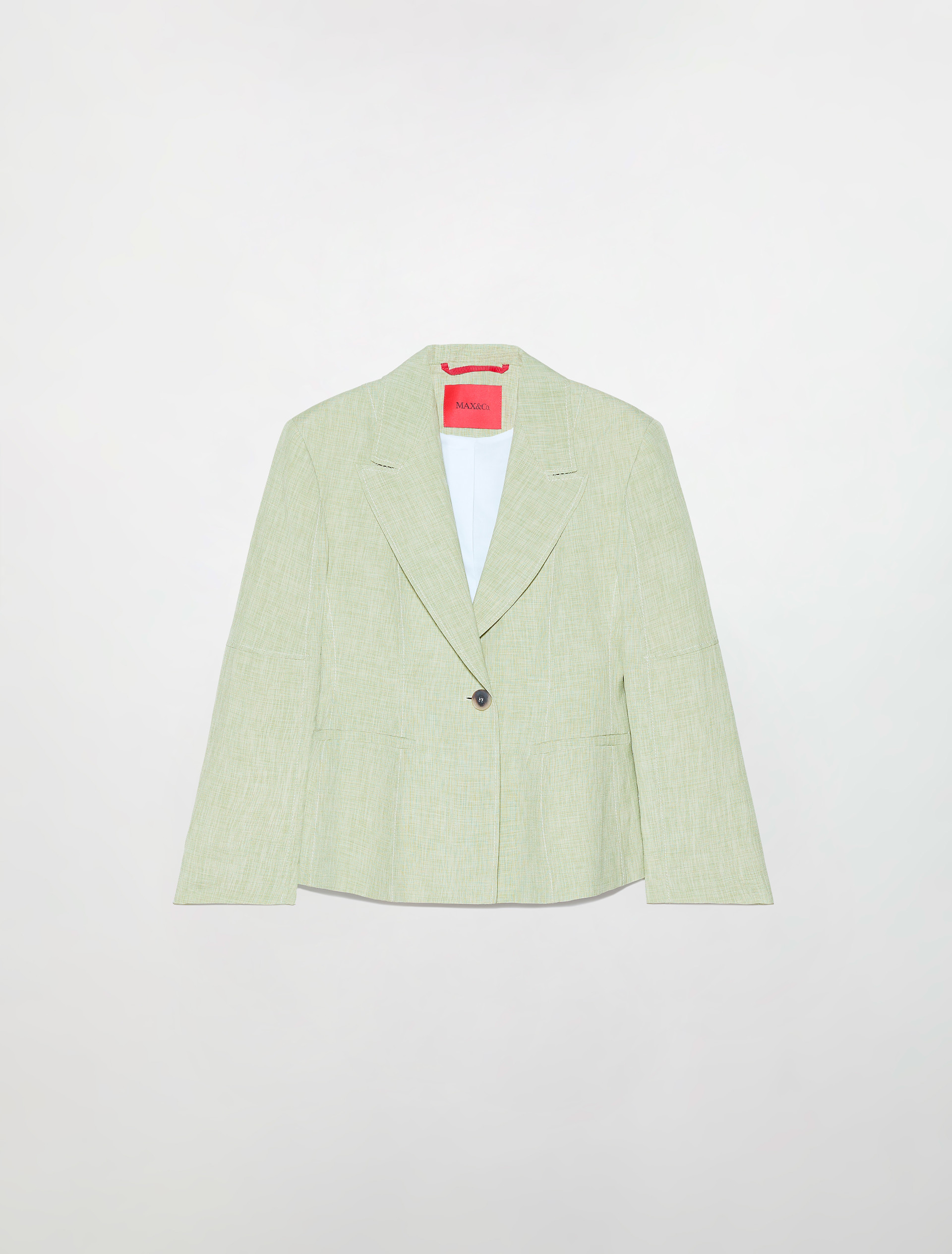 Linen blend blazer, green | MAX&Co. Linen blend blazer - GREEN - MAX&Co. - 5