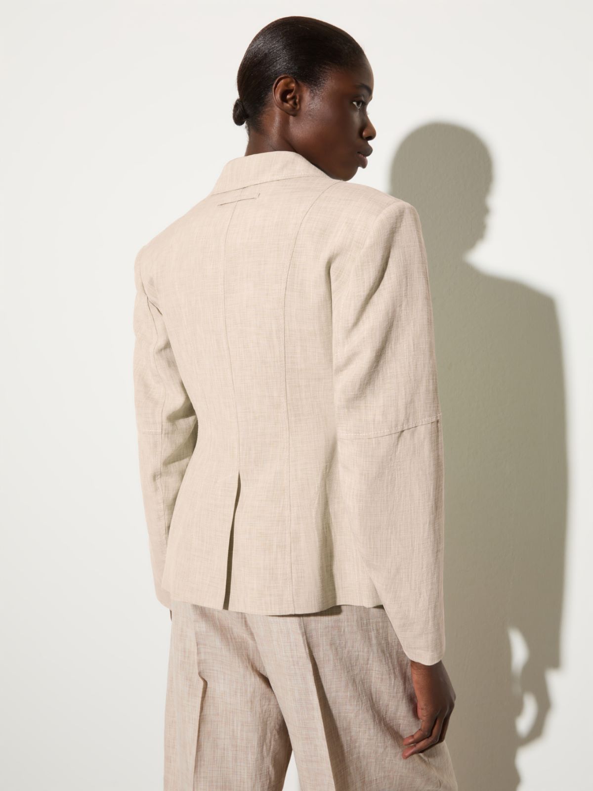 Linen blend blazer, beige | MAX&Co. Linen blend blazer - BEIGE - MAX&Co. - 2