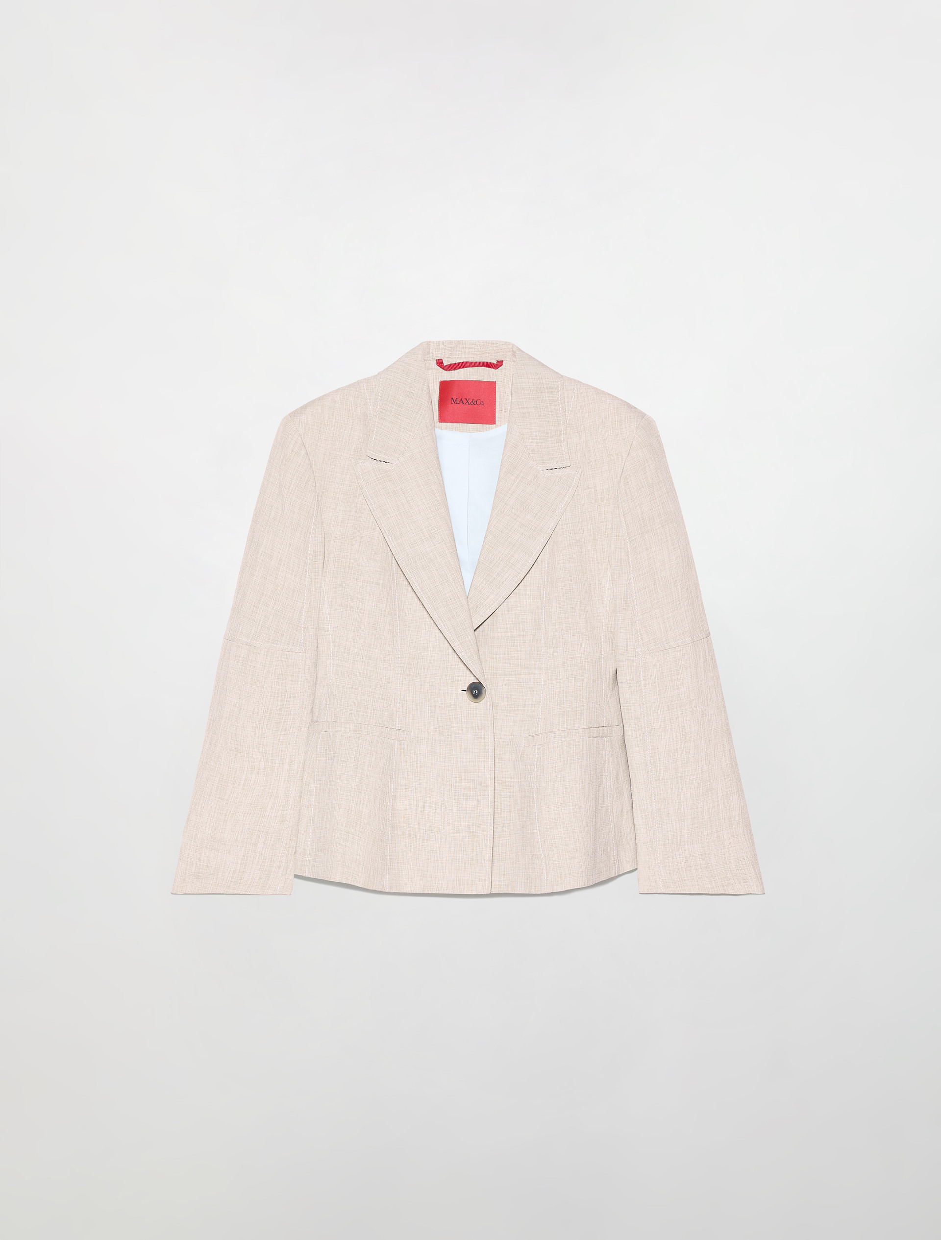 Linen blend blazer, beige | MAX&Co. Linen blend blazer - BEIGE - MAX&Co. - 5