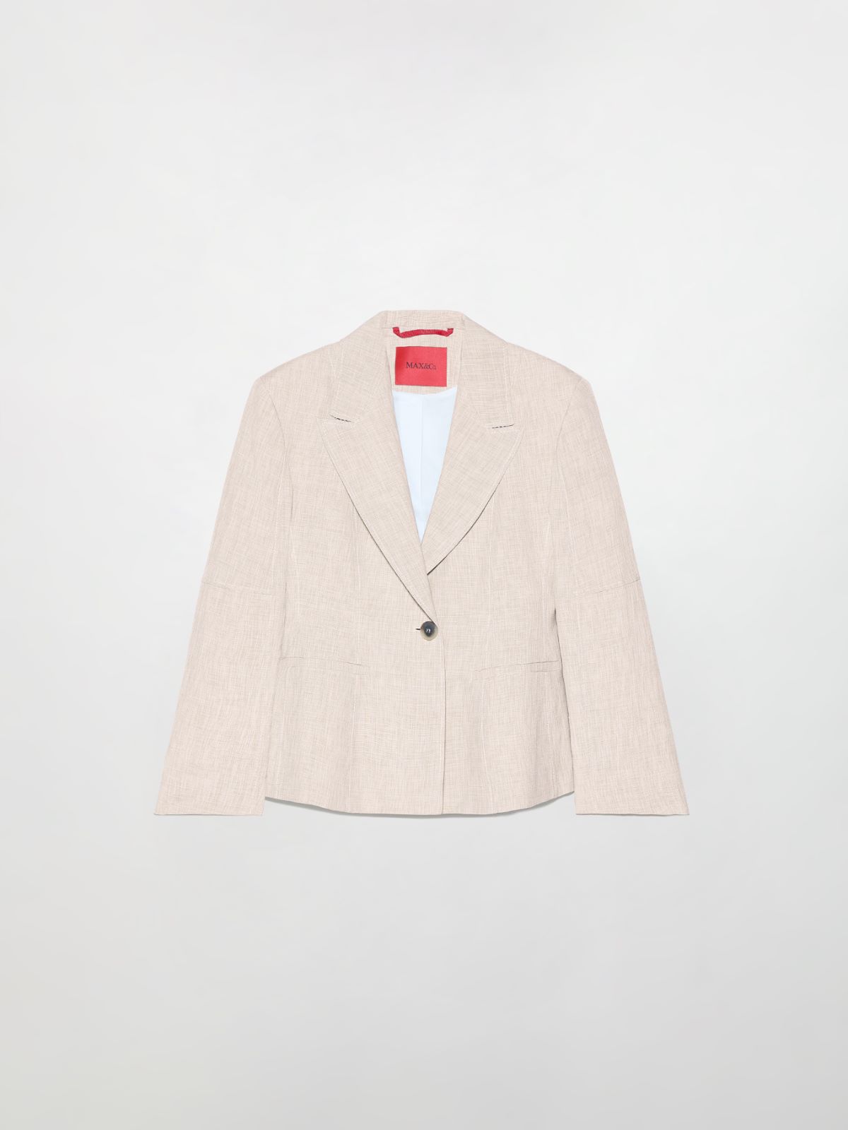 Linen blend blazer, beige | MAX&Co. Linen blend blazer - BEIGE - MAX&Co. - 5