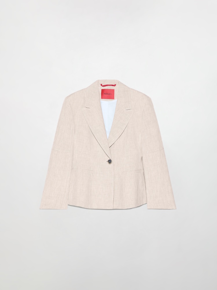 Linen blend blazer - BEIGE - MAX&Co.