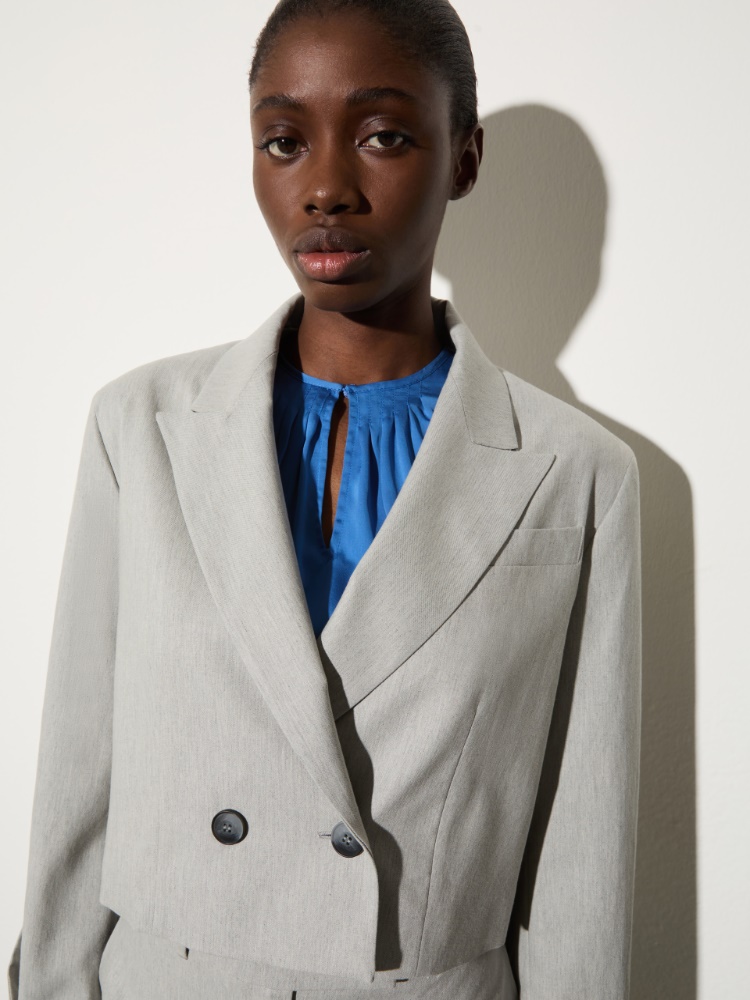 Cropped gabardine blazer - MAX&Co. - 3