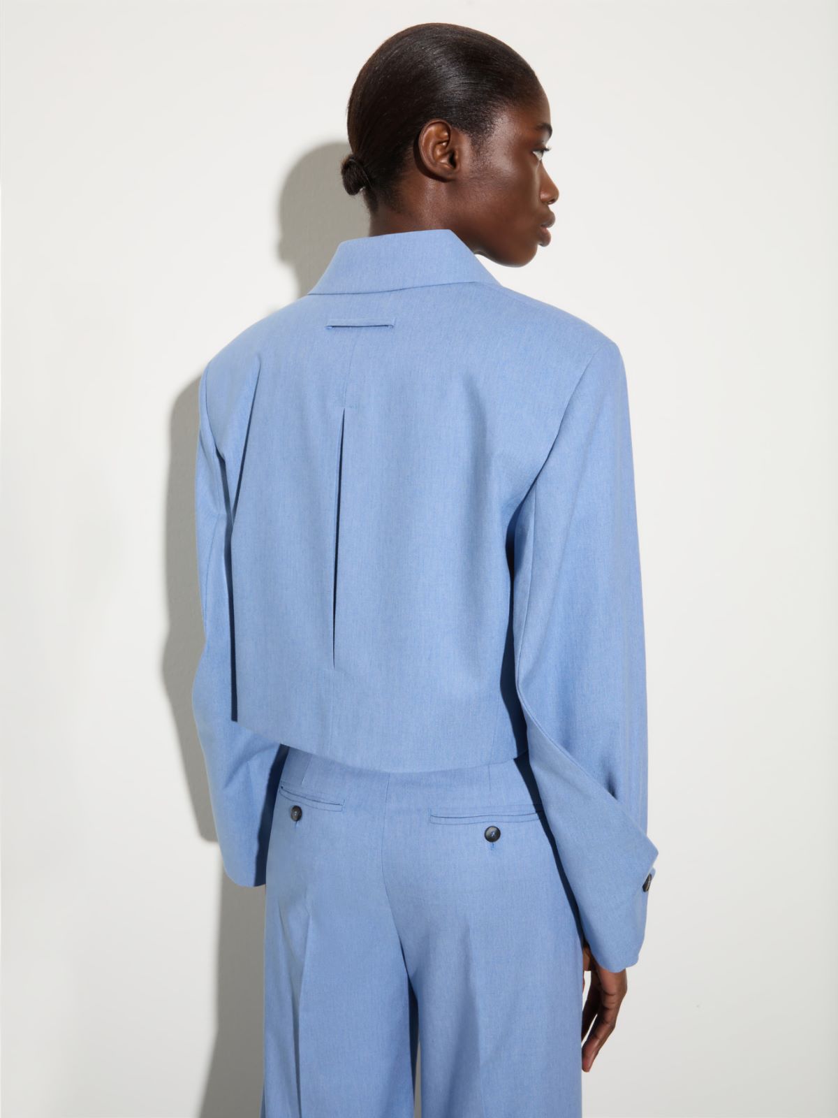 Cropped gabardine blazer - AVIO - MAX&Co. - 2