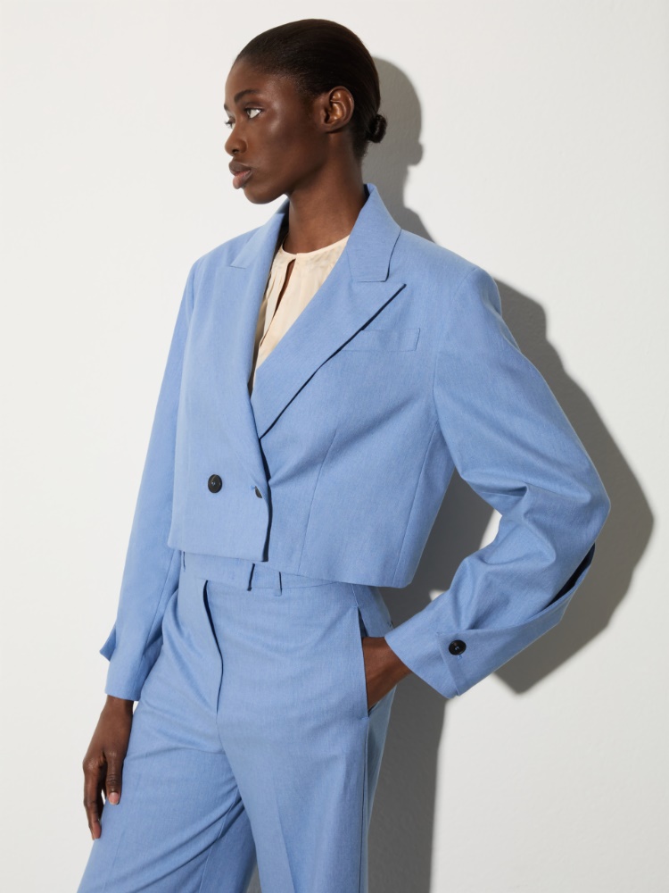 Cropped gabardine blazer - MAX&Co.