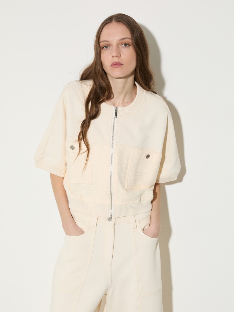 Fleece and basketweave jacket - MAX&Co.