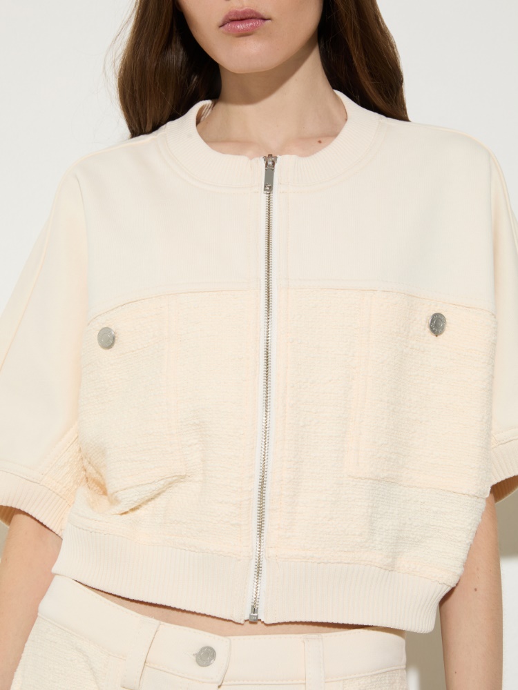 Fleece and basketweave jacket - MAX&Co. - 4