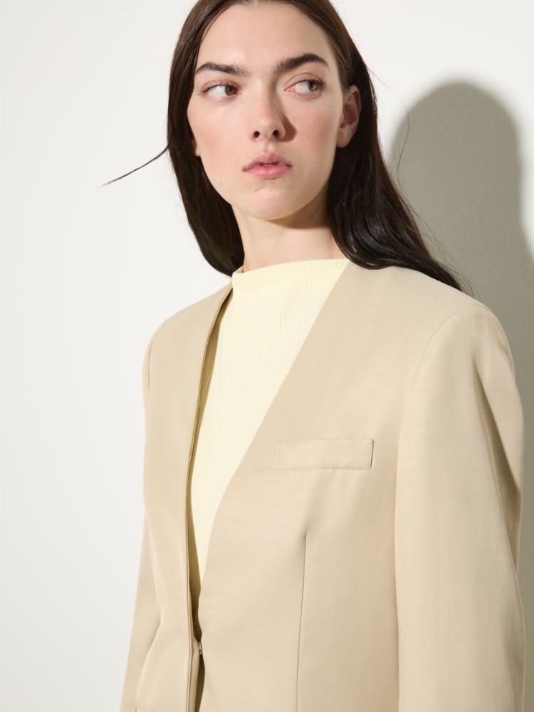 Blazer monopetto con cintura - BEIGE - MAX&Co.