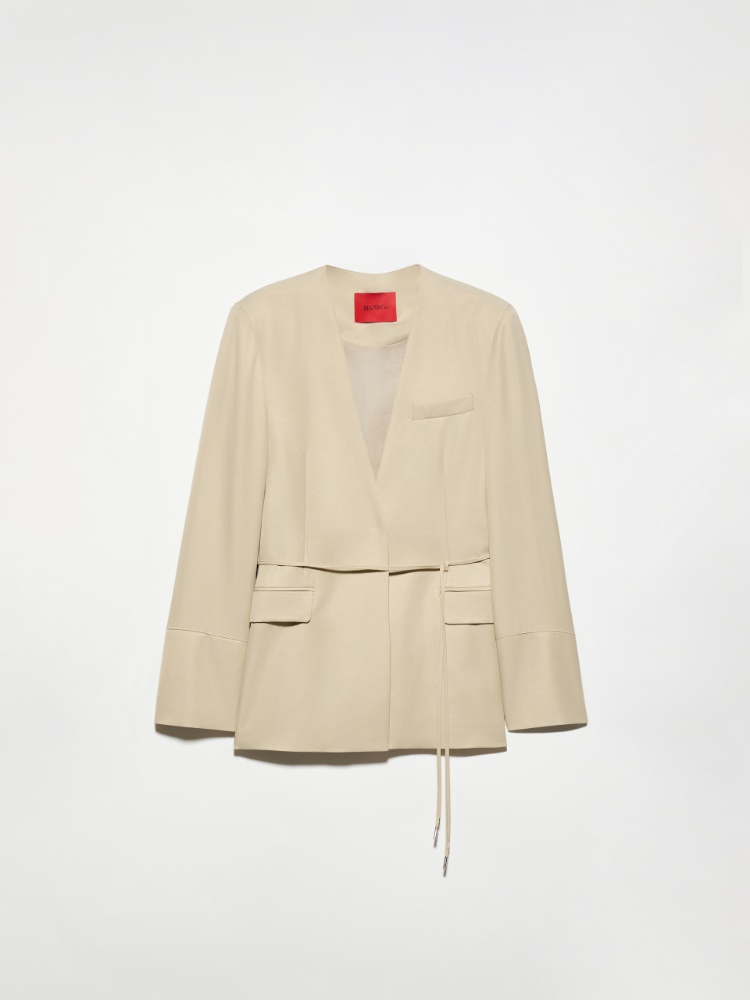 Blazer monopetto con cintura - BEIGE - MAX&Co.